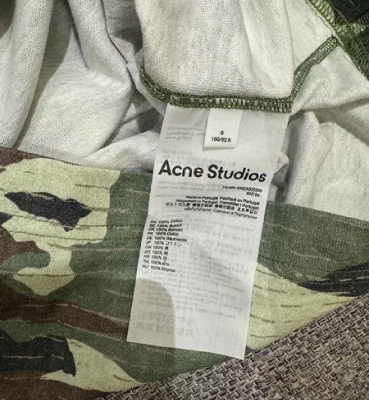 Acne Studios Acne studios Vintage camouflage long sleeves 2412-Nextarrow Size US S / EU 44-46 / 1 - 4 Thumbnail
