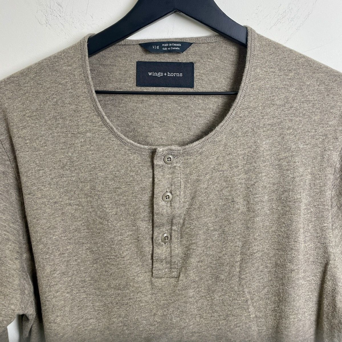 Wings + Horns Long Sleeve Henley Size US L / EU 52-54 / 3 - 1 Thumbnail