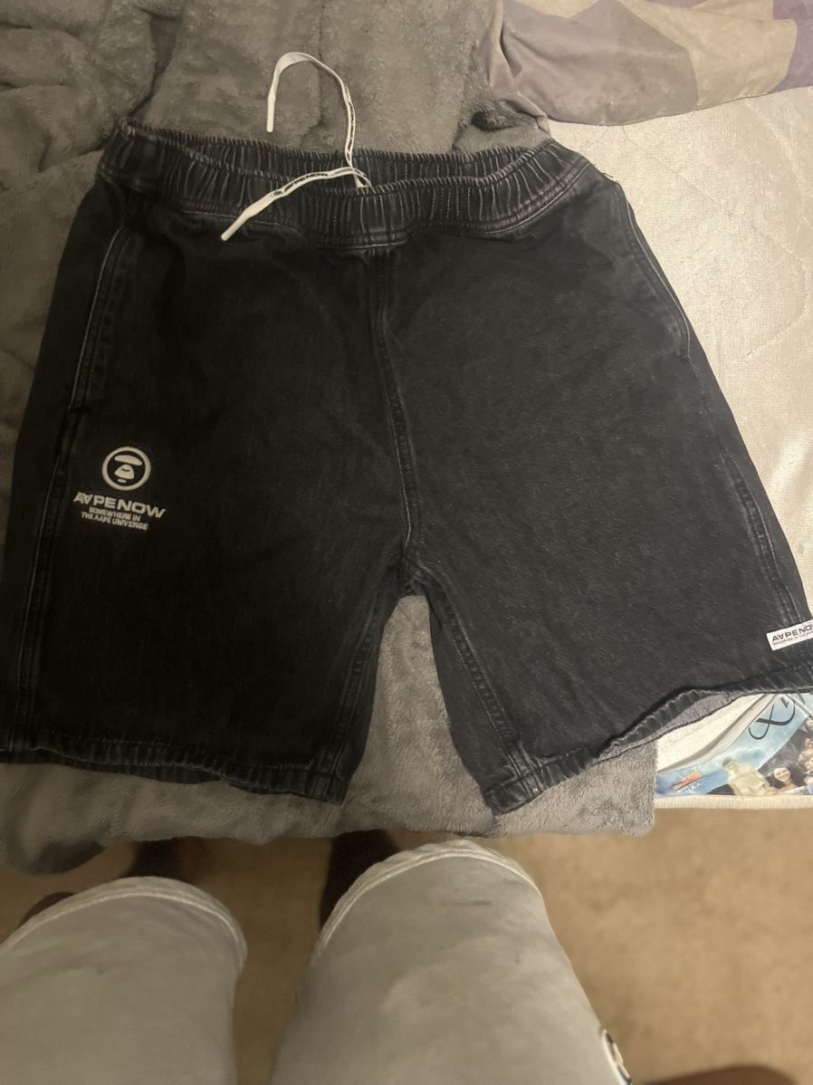 Aape Aape Denim Shorts Size US 30 / EU 46 - 1 Thumbnail