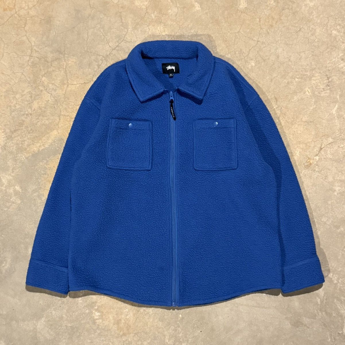 Stussy Boxy Linen Zip Jacket Charcoal | Grailed