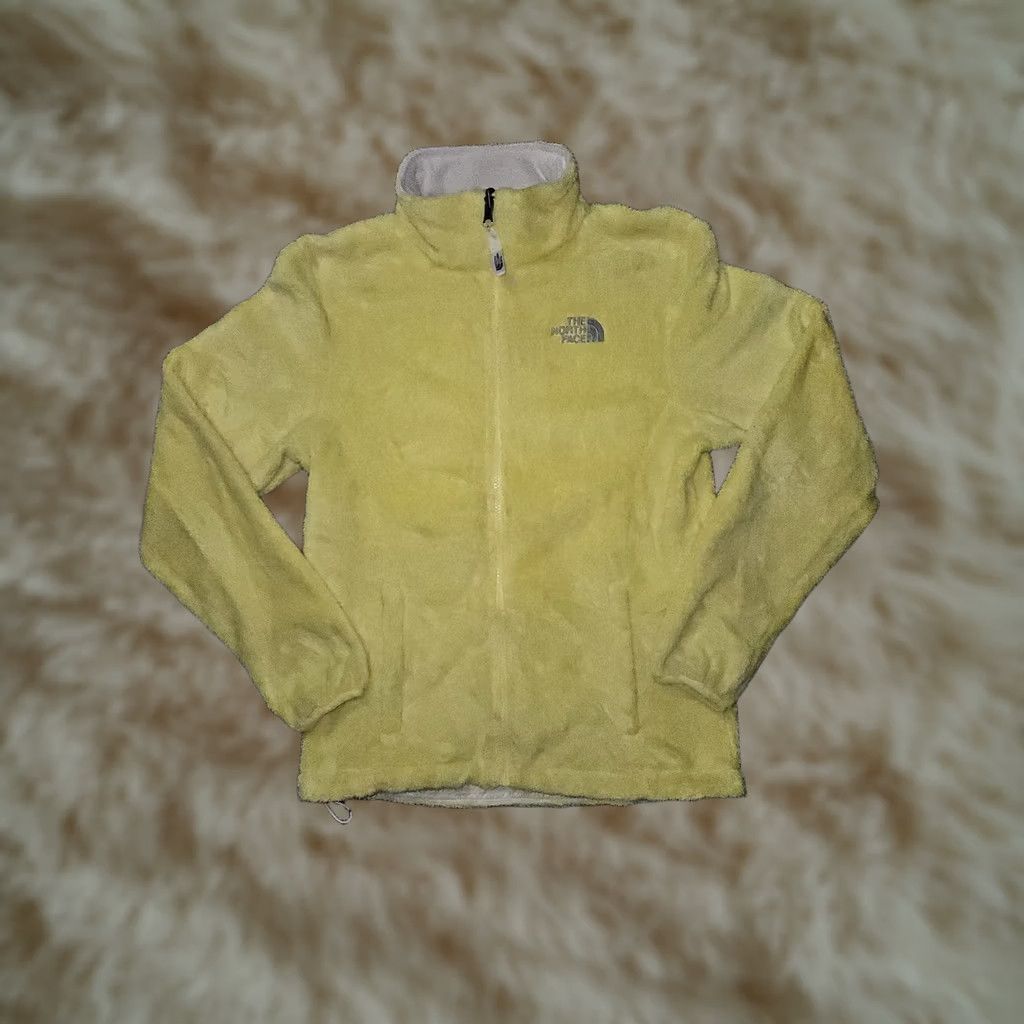 The North Face VINTAGE North Face Jacket Womens Small Yellow Fleece Full Zip Soft Shaggy Outdoor Cozy Size S / US 4 / IT 40 - 1 Thumbnail