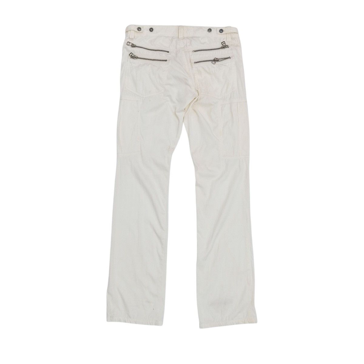 semanticdesign Semantic design straight leg multi zip cream white jeans Size US 32 / EU 48 - 1 Thumbnail