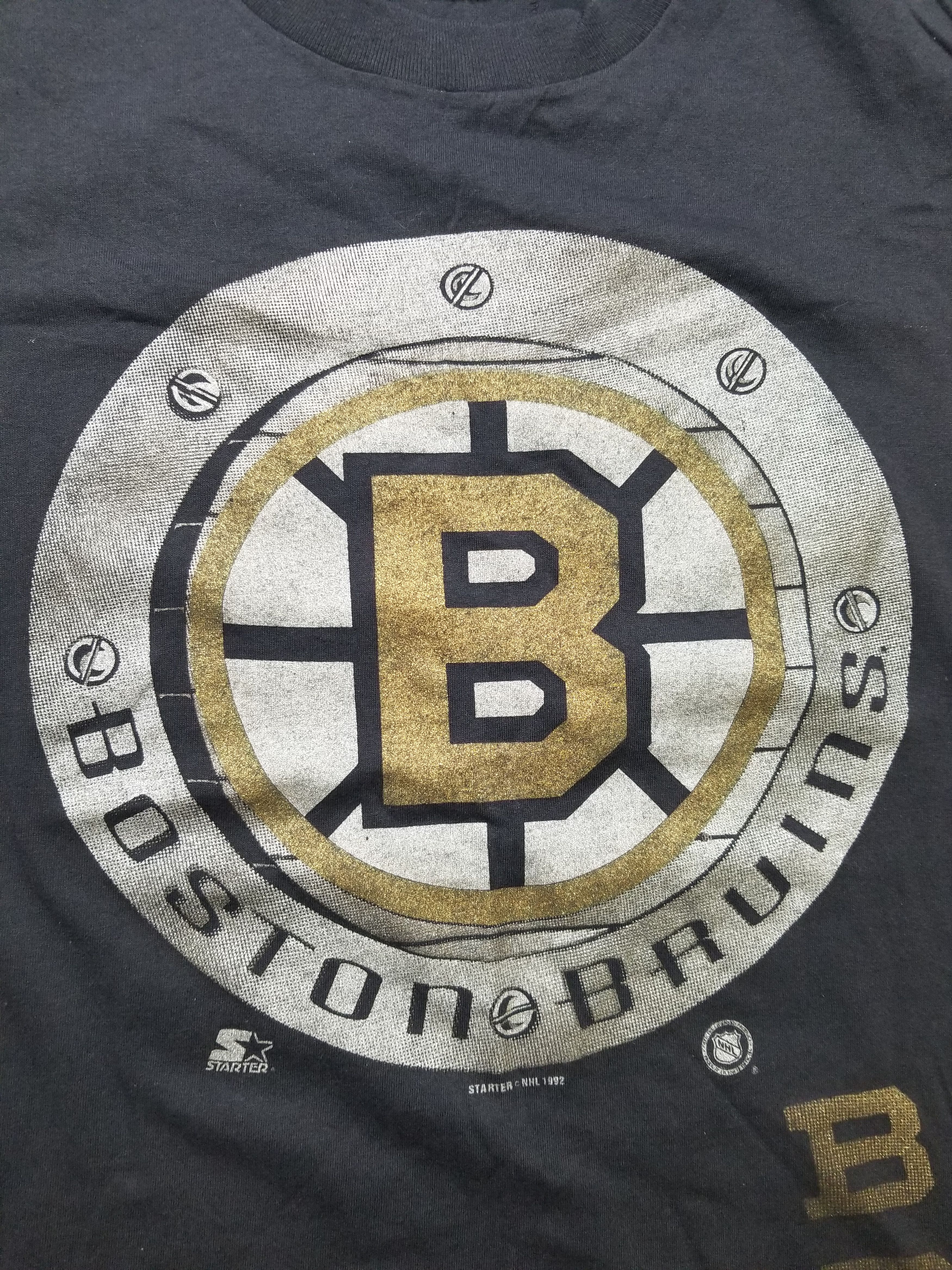 Starter Vintage Starter Boston Bruins 1992 Logo Retro NHL T-Shirt Size US L / EU 52-54 / 3 - 13 Thumbnail