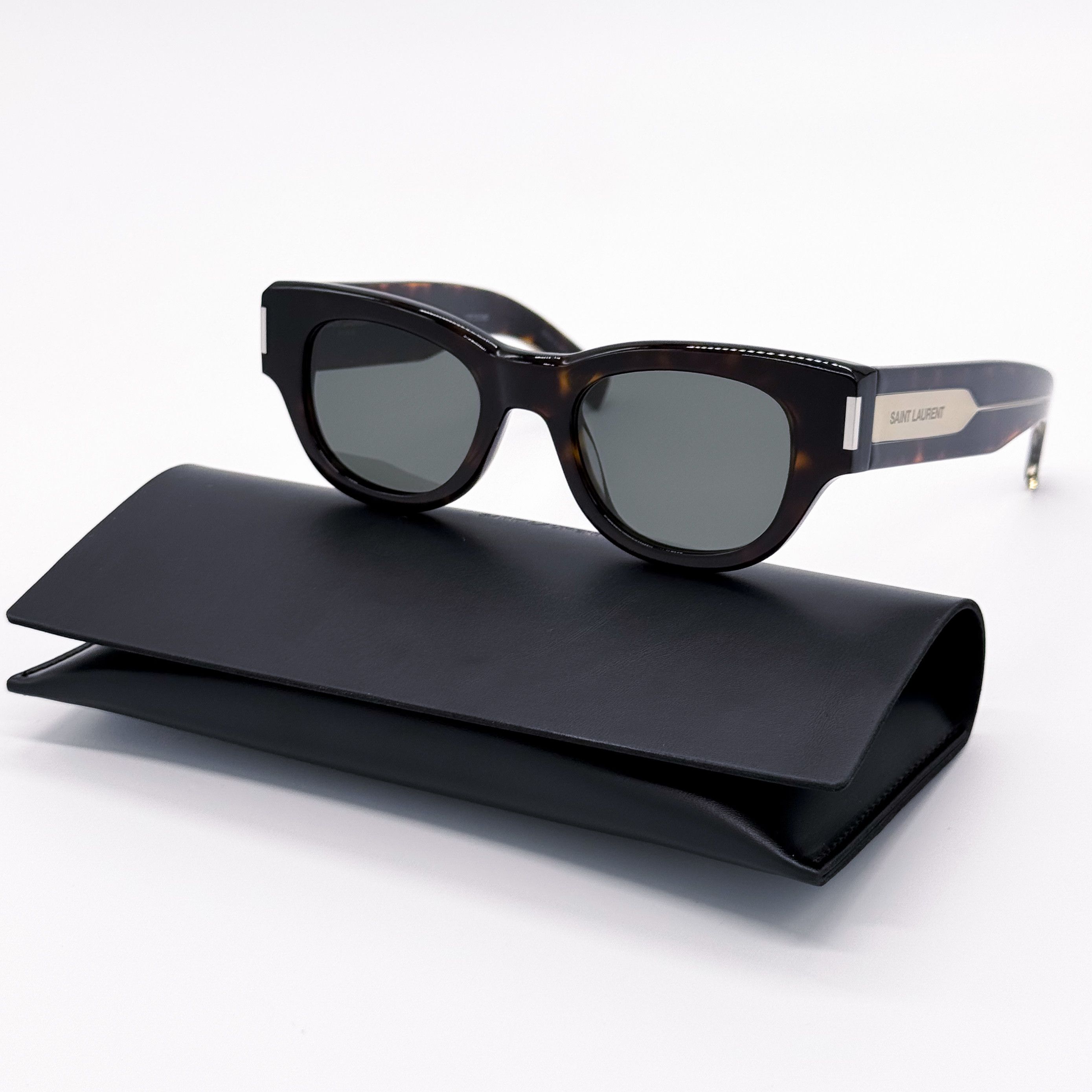 Yves Saint Laurent NEW SAINT LAURENT SL 573 002 DARK HAVANA WOMEN SUNGLASSES Size ONE SIZE - 1 Thumbnail