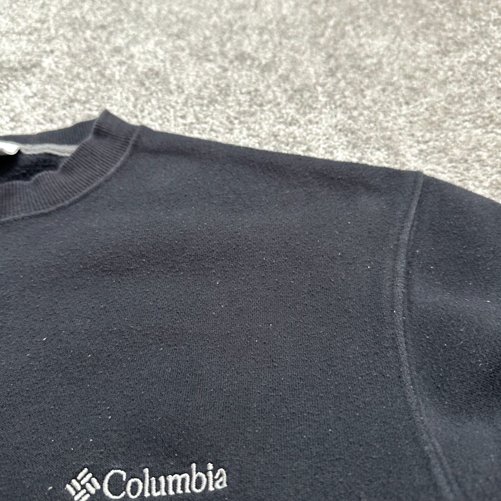 Vintage Columbia Sweatshirt Mens Small Black Crew Neck Cotton Pullover Outerwear Size US S / EU 44-46 / 1 - 4 Thumbnail