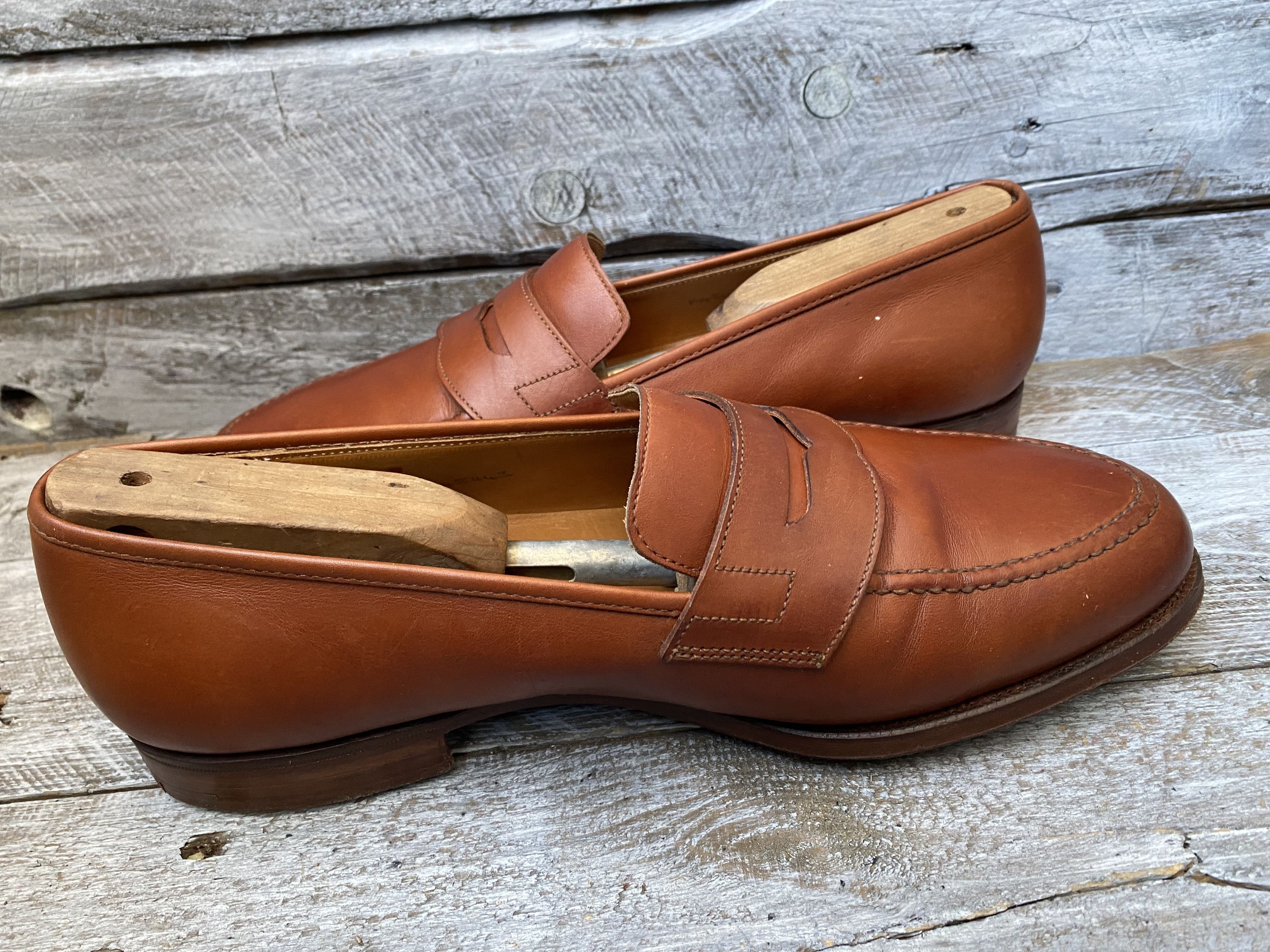 Crockett & Jones Crockett and jones brown penny loafers Uk 9G Size US 10 / EU 43 - 11 Thumbnail