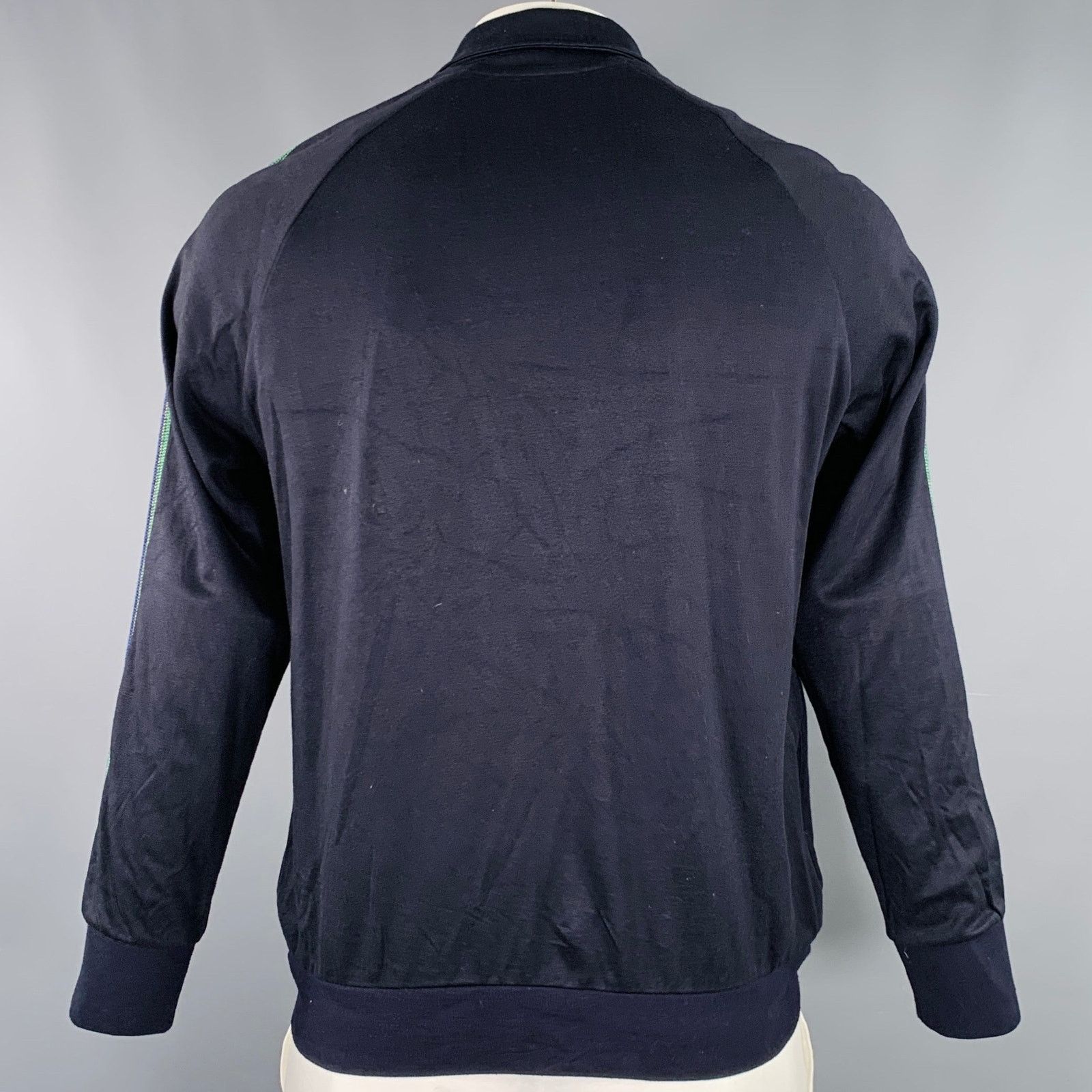 Paul Smith Size L Black Multi Color Cotton Blend Zip Up Sweatshirt Size US L / EU 52-54 / 3 - 3 Thumbnail