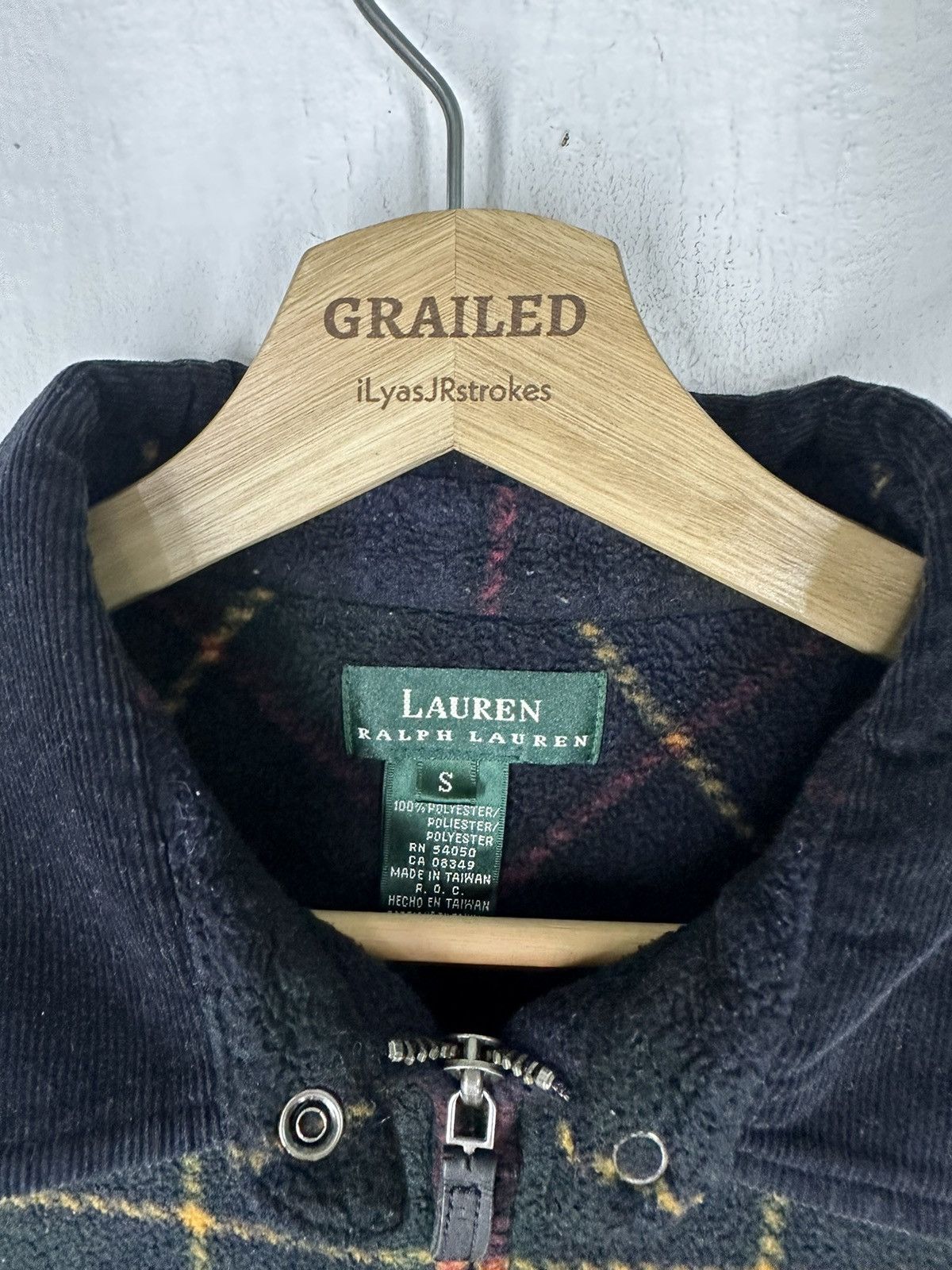 Polo Ralph Lauren × Ralph Lauren × Vintage Ralph Lauren Plaid Fleece Zip Up Collared Shacket Jacket Size US S / EU 44-46 / 1 - 10 Thumbnail
