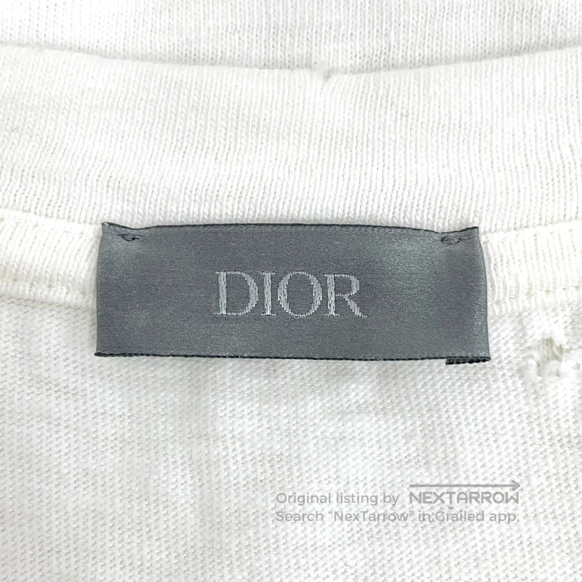 Dior Dior White Hole Design Cotton Round Neck Short Sleeve T-Sh Size US M / EU 48-50 / 2 - 5 Thumbnail
