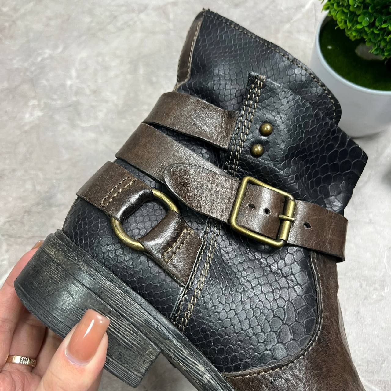 Japanese Brand Vintage AS.98 AirStep Style Acnle Leaher Biker Italian Boots Size US 8 / EU 41 - 13 Thumbnail