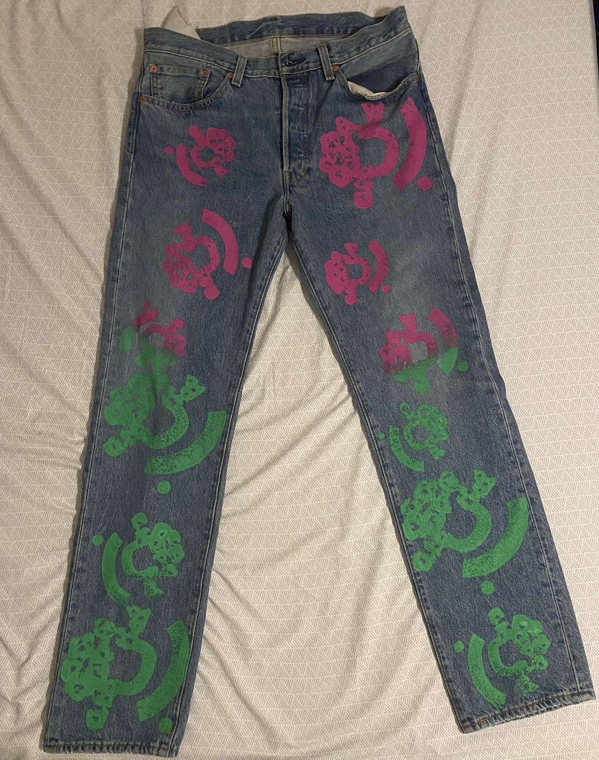 Denim Tears Bstroy Tears 501 Light Wash Jean