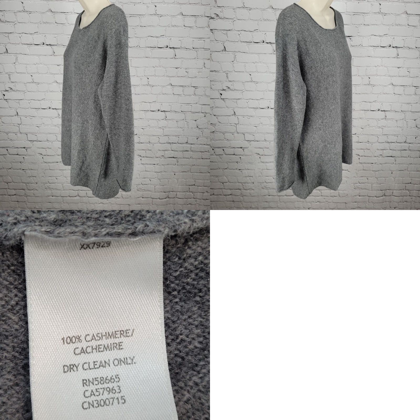 Vintage Caslon 100% Cashmere Lightweight Pullover Sweater Womens M Gray Size M / US 6-8 / IT 42-44 - 8 Thumbnail