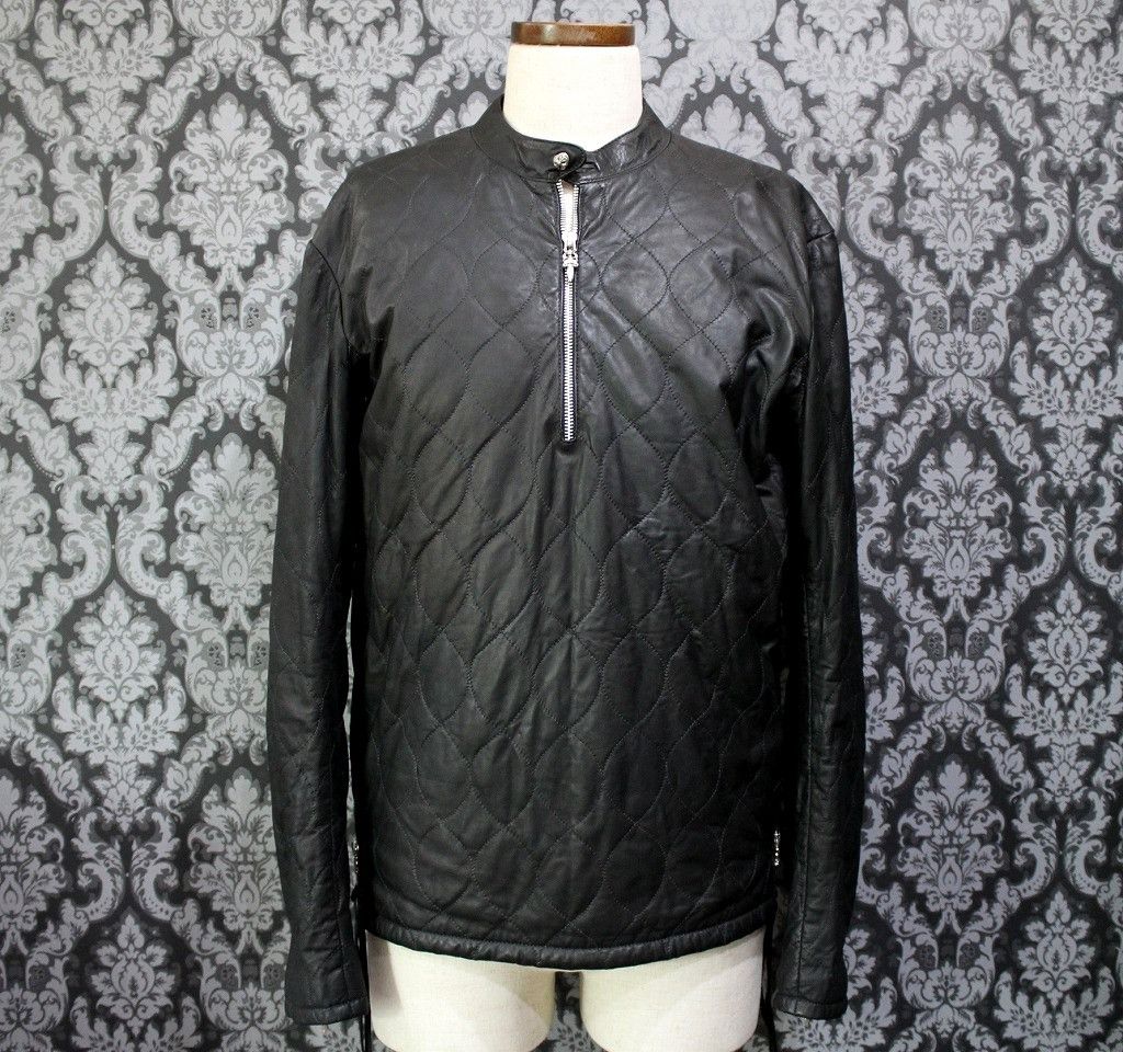 image of Chrome Hearts Easy Riders Quilted Leather Jacket in Black, Men's (Size Small)