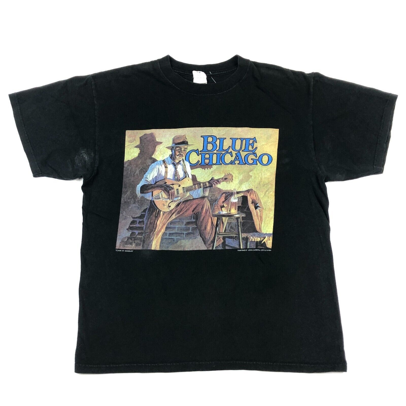 Vintage Blue Chicago Clark St Rambler Painting Tee Black Size Large Size US L / EU 52-54 / 3 - 1 Thumbnail