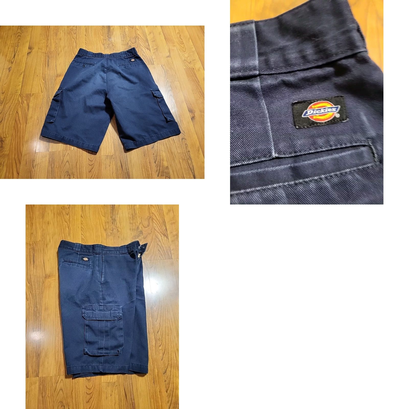 Dickies VINTAGE Dickies Cargo Shorts 34" x 12" Blue Cotton 80's 12" Rise Loose Fit Venice Mens Size US 34 / EU 50 - 8 Thumbnail