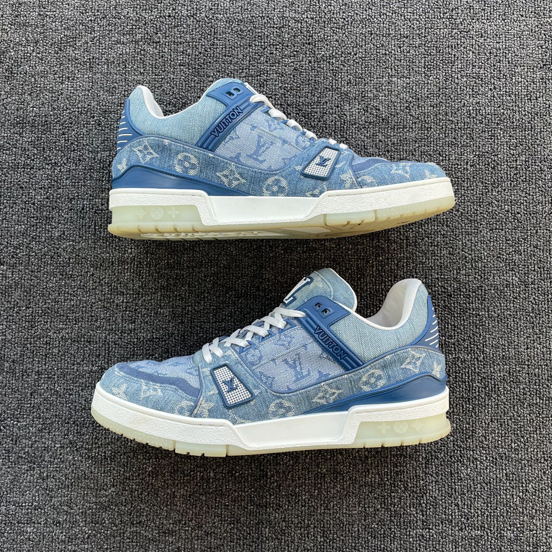 Louis Vuitton LOUIS VUITTON Denim Low Top Trainer Men's Blue 42 Size US 9 / EU 42 - 6 Thumbnail