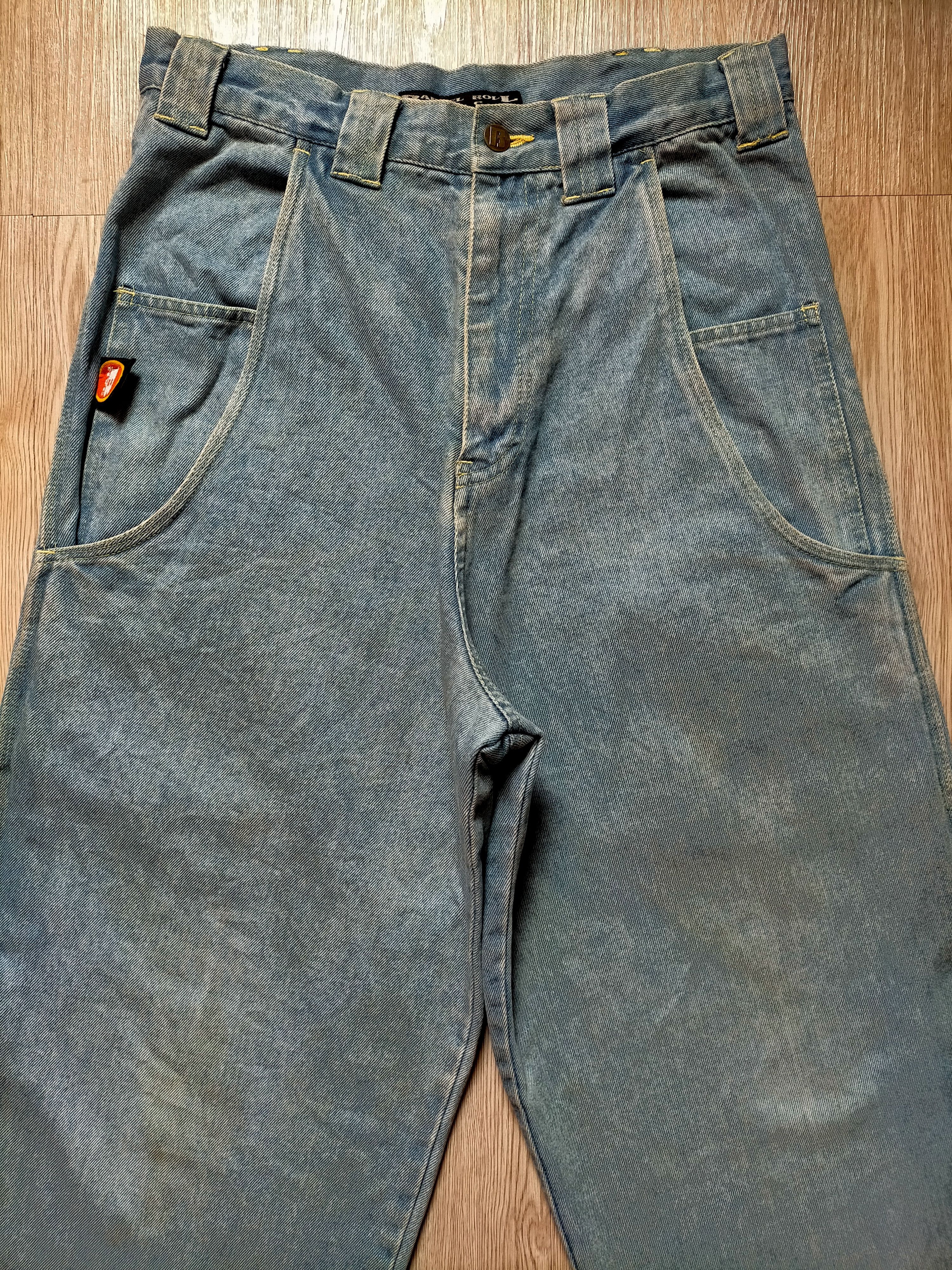 JNCO × Japanese Brand Barrel Roll N.y.c Baggy Double Pocket Hip Hop Style Size US 31 - 4 Thumbnail