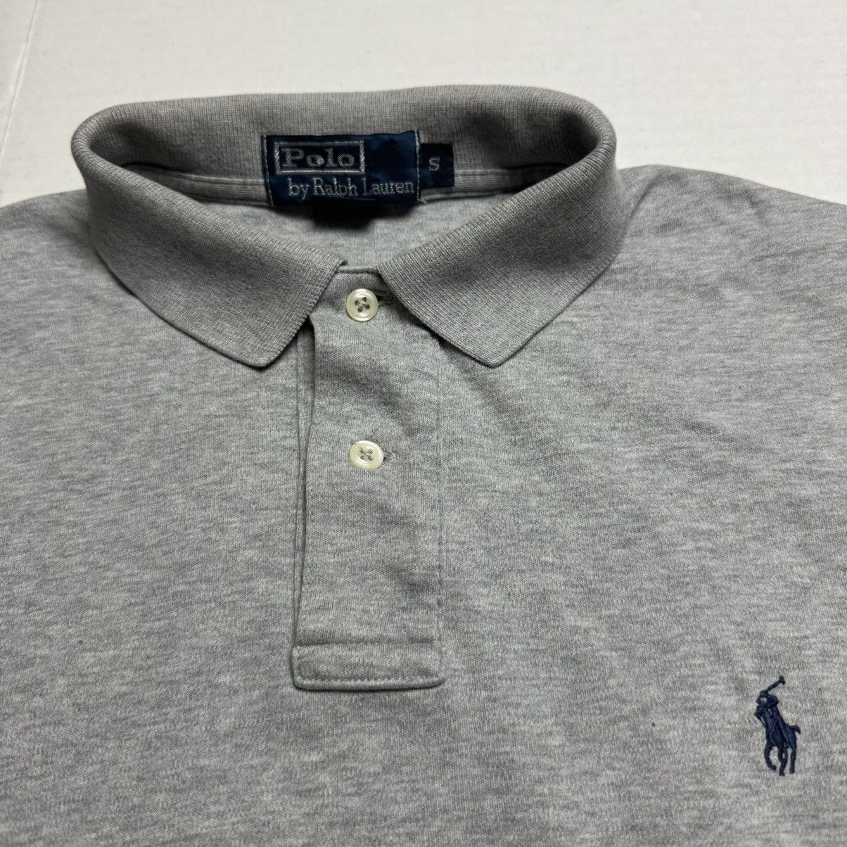 Polo Ralph Lauren Vintage Polo Ralph Lauren Long Tail Polo Shirt In Gray Sz: S Size US S / EU 44-46 / 1 - 2 Thumbnail