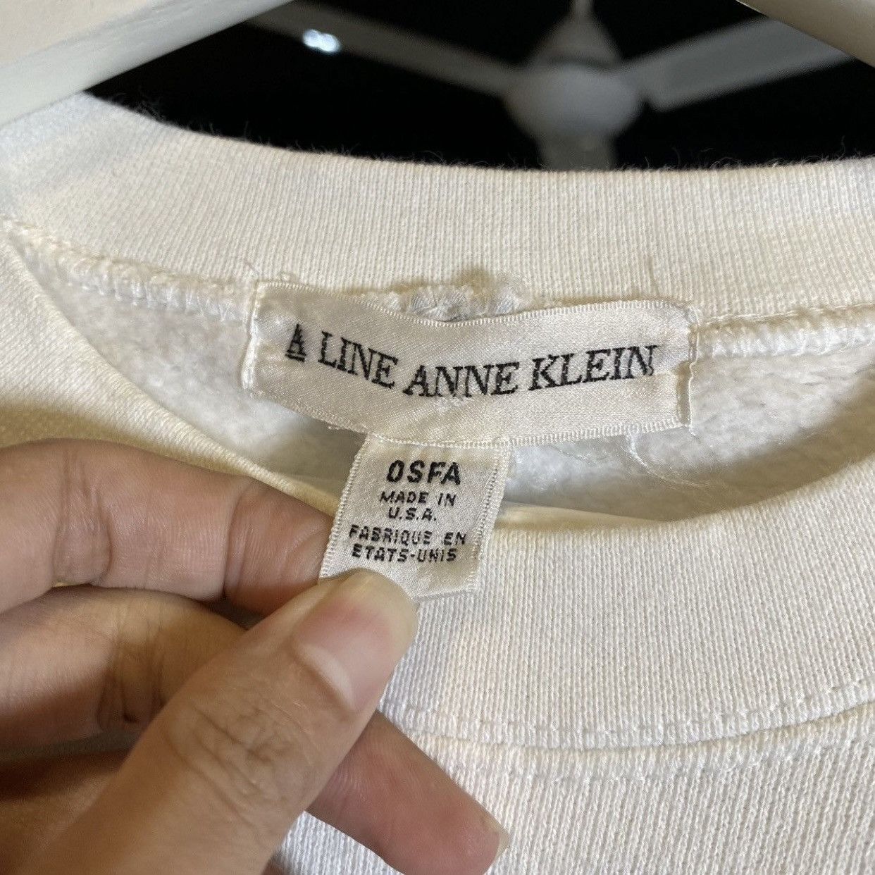 Anne Klein VINTAGE‼️Anne Klein Spell Out OSFA Made In USA Sweatshirt Size ONE SIZE - 8 Thumbnail