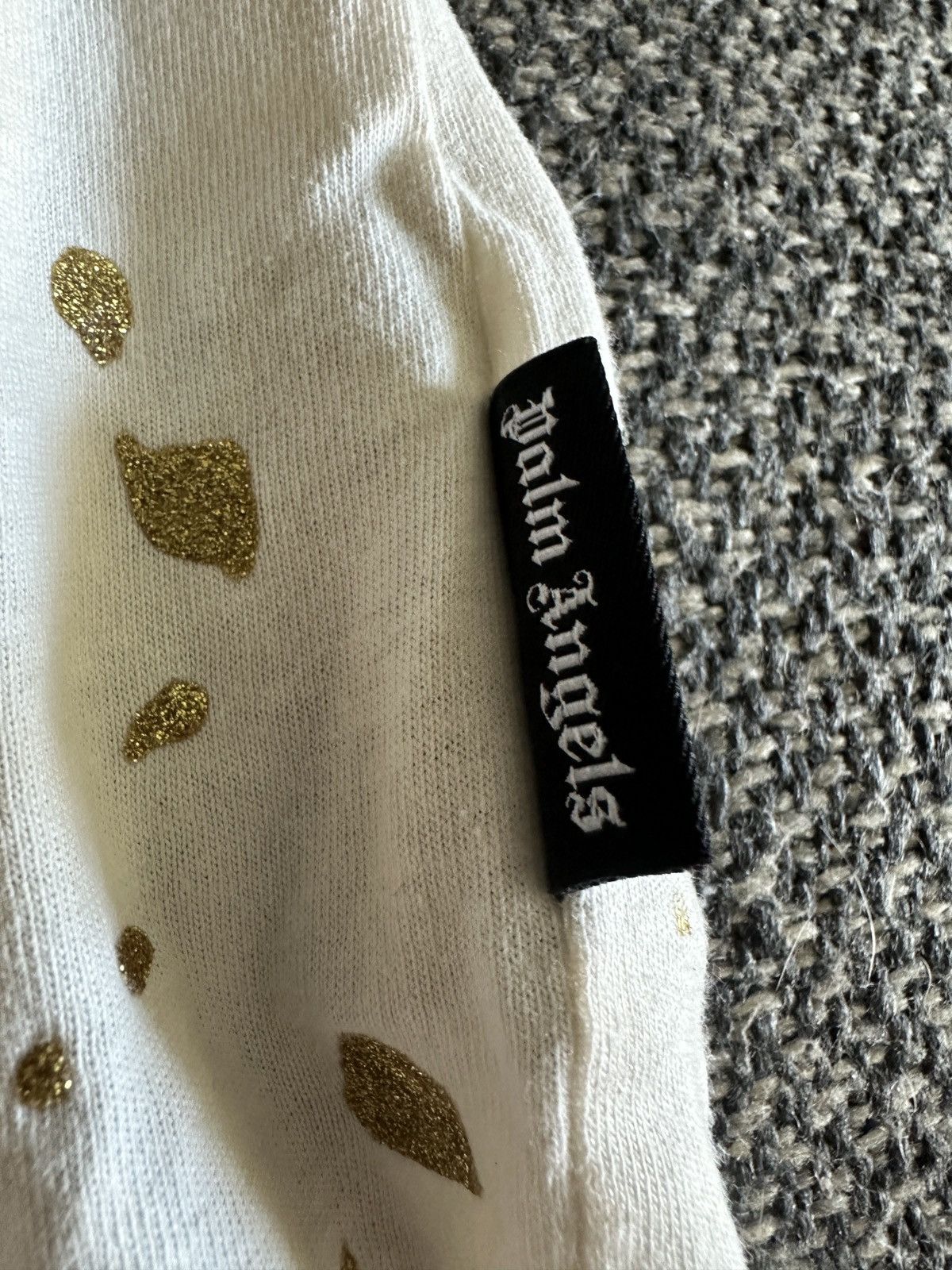 Palm Angels Palm Angels palm tree logo T-shirt with gold splatter Size US M / EU 48-50 / 2 - 4 Thumbnail