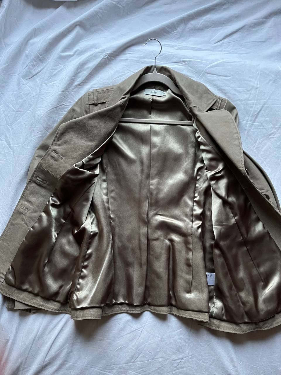 Other × Vintage Milla vintage women's beige pigskin leather blazer / jacket Size XL / US 12-14 / IT 48-50 - 6 Thumbnail