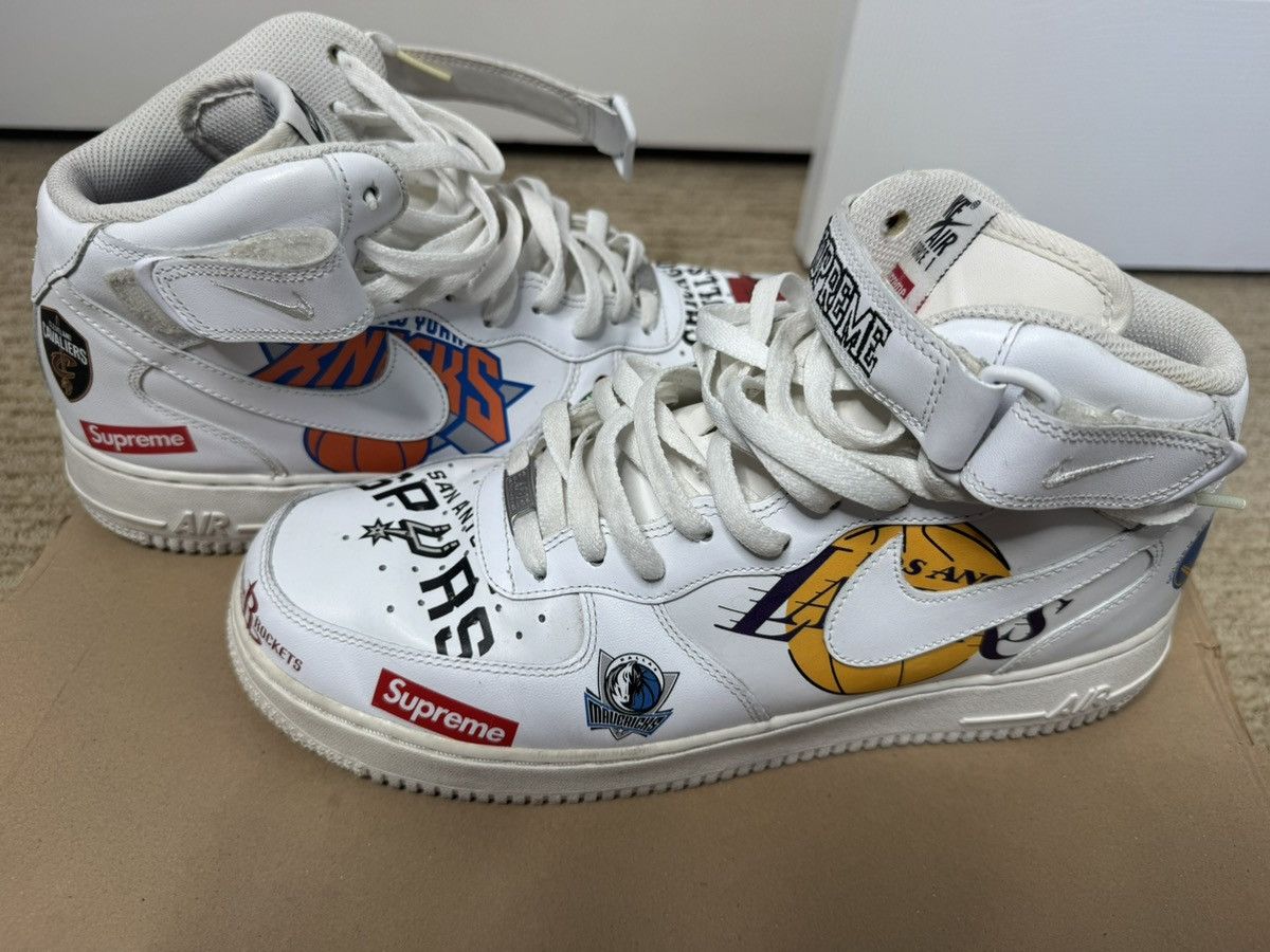 NBA × Nike × Supreme Nike Air Force 1 Supreme NBA Size US 11.5 / EU 44-45 - 9 Thumbnail