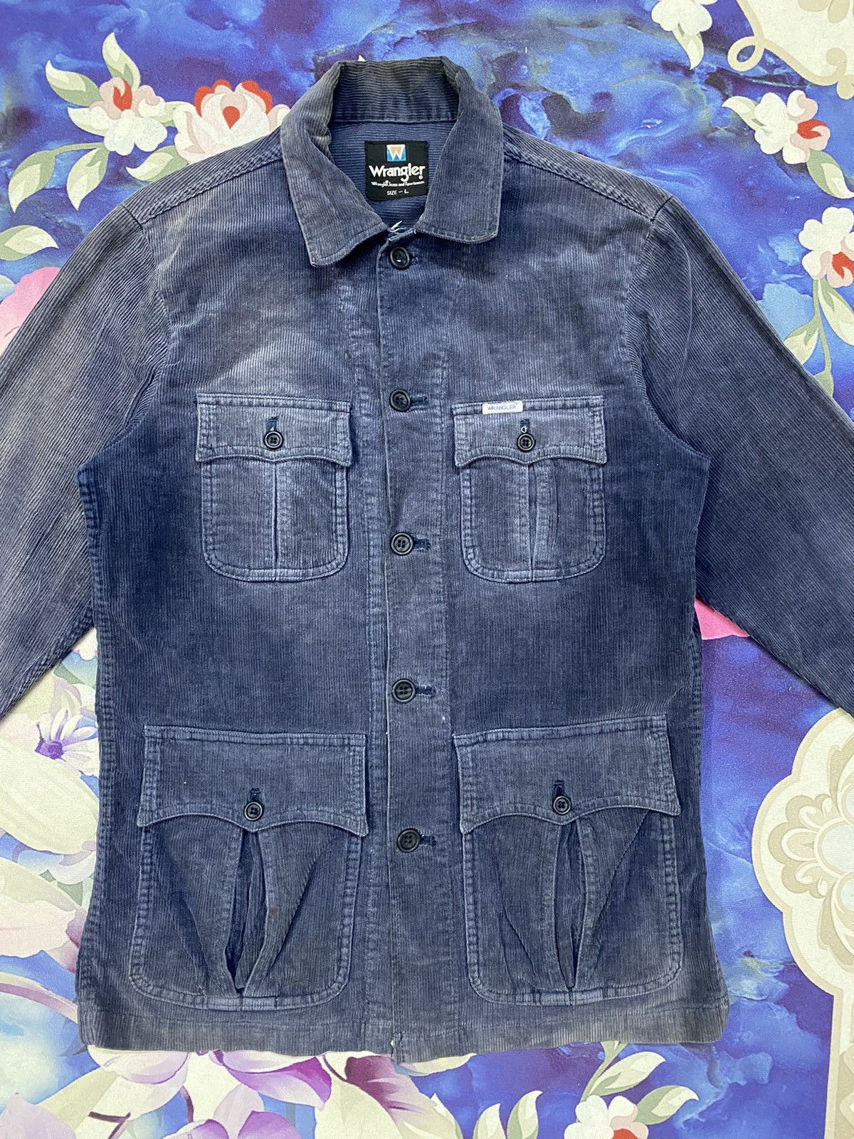 Vintage × Wrangler 🔥 Sunfaded 🔥 Vintage Distressed Wrangler Corduroy Jacket Size L / US 10 / IT 46 - 2 Thumbnail