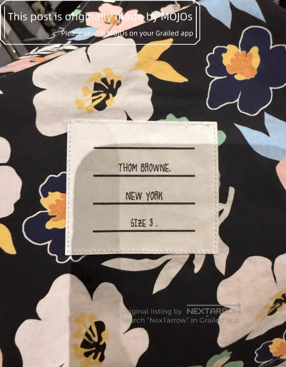 Thom Browne Sz 3 Thom Browne Front Stripe Flower Shirt. Size US L / EU 52-54 / 3 - 4 Thumbnail