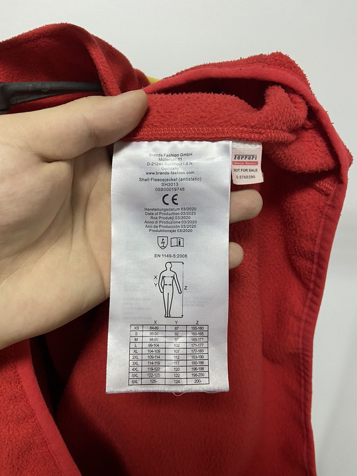 Ferrari × Vintage Ferrari reflective stripe Racing Fleece Jacket Big Logo Size US M / EU 48-50 / 2 - 9 Thumbnail
