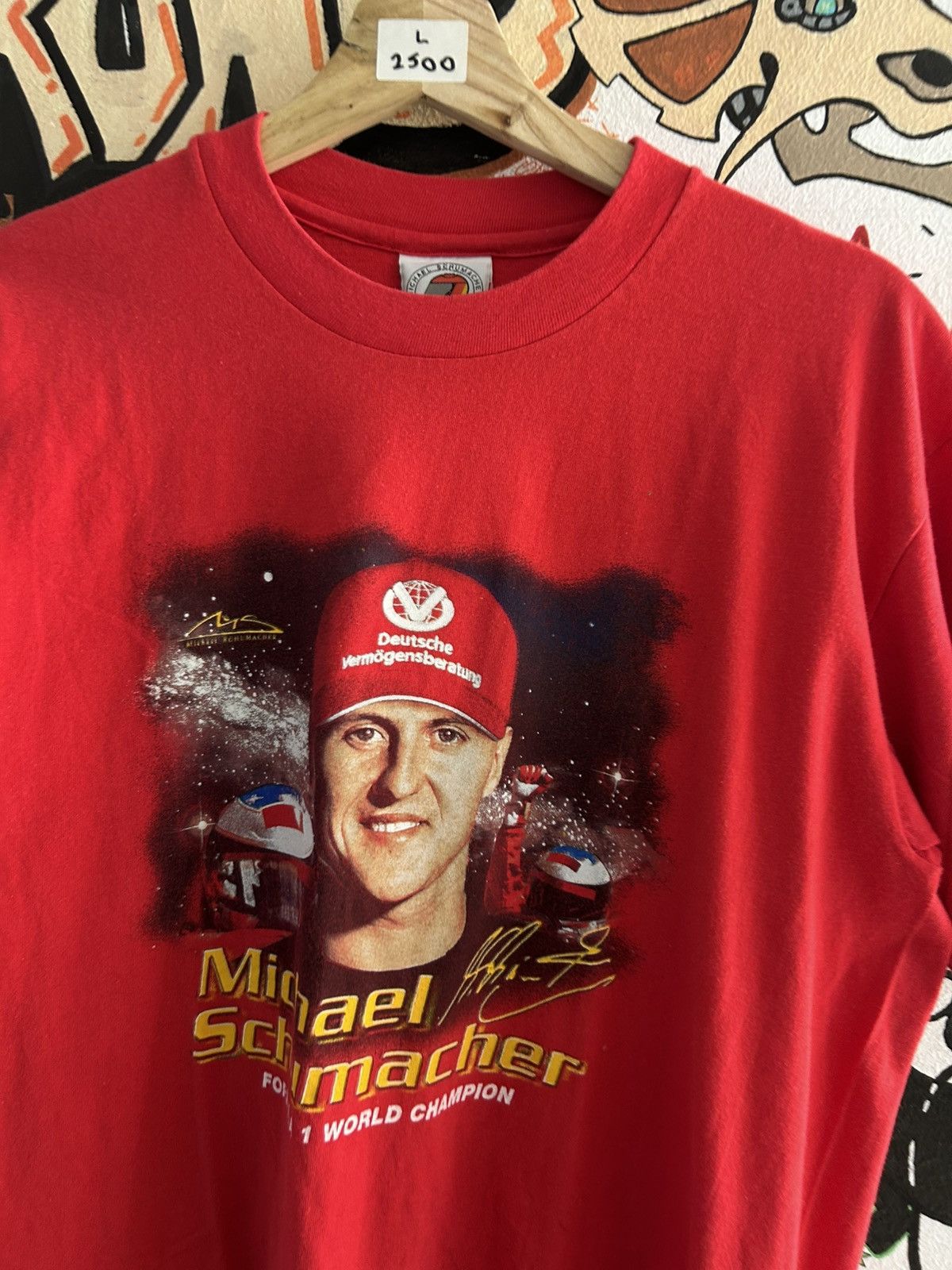 Ferrari × Vintage 90s Michael Schumacher Tee Size US L / EU 52-54 / 3 - 2 Thumbnail