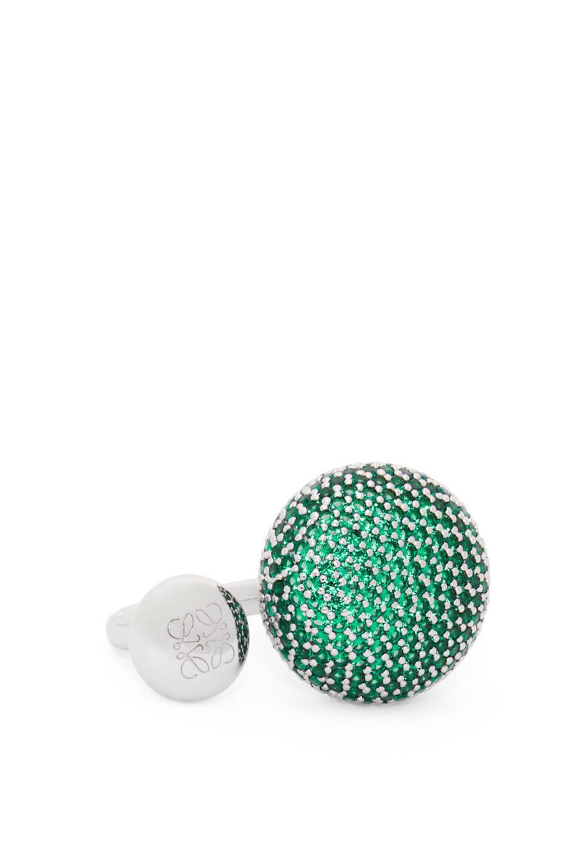 Loewe o1in1g0526 Size: OS / Anagram Ring Sterling Silver Crystals Size ONE SIZE - 4 Thumbnail