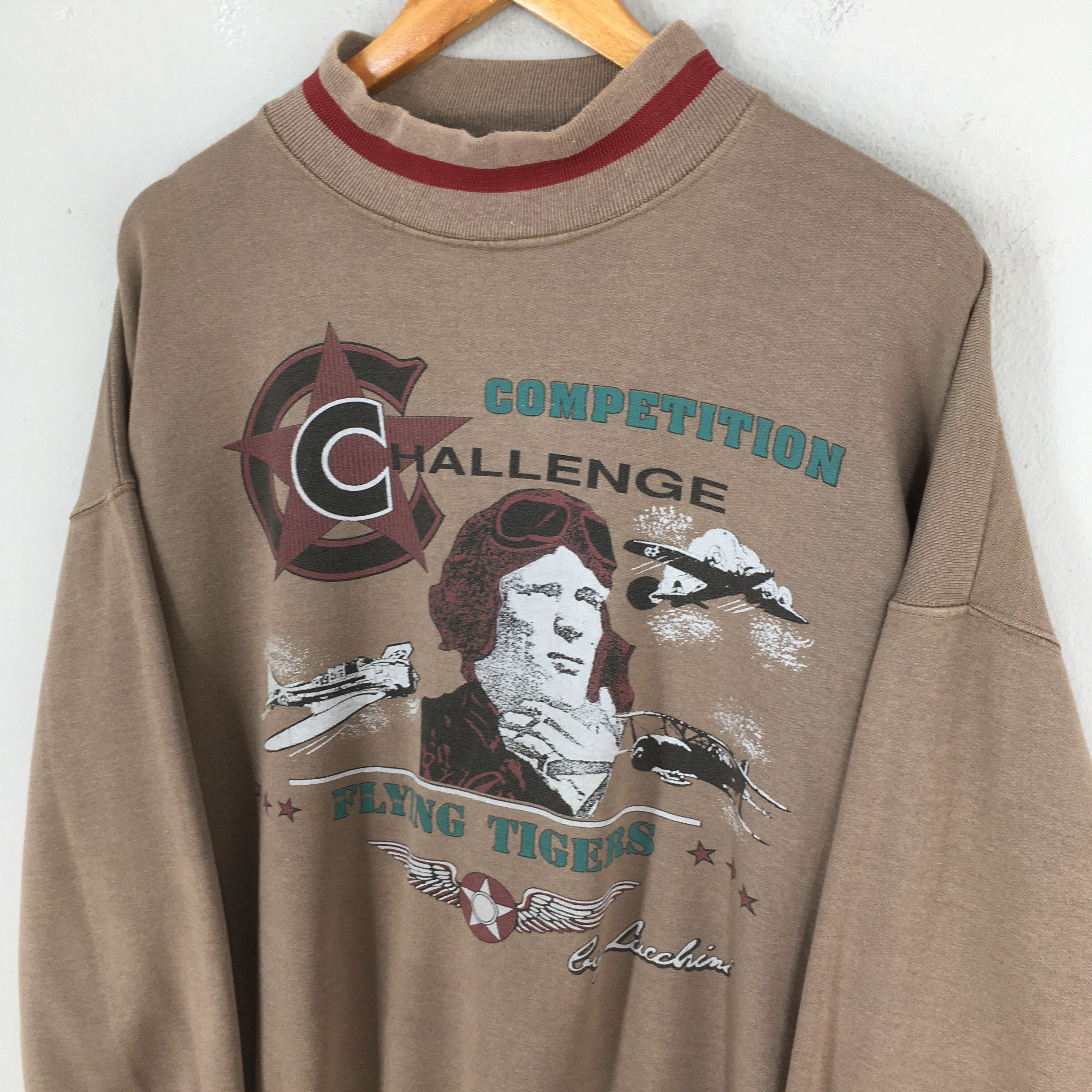 Vintage Vintage 90s Usa Air Force Brown Sweatshirt XLarge Size US XL / EU 56 / 4 - 3 Thumbnail
