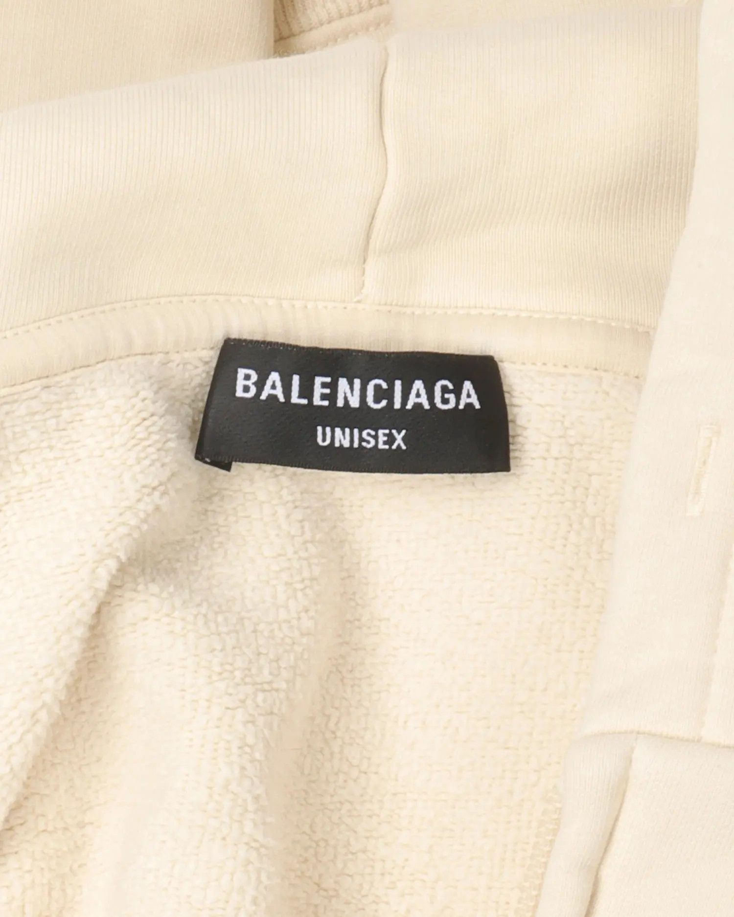 Balenciaga o1bcso1str1224 Zip-Up Hoodie in Cream/Black Size US XL / EU 56 / 4 - 3 Thumbnail