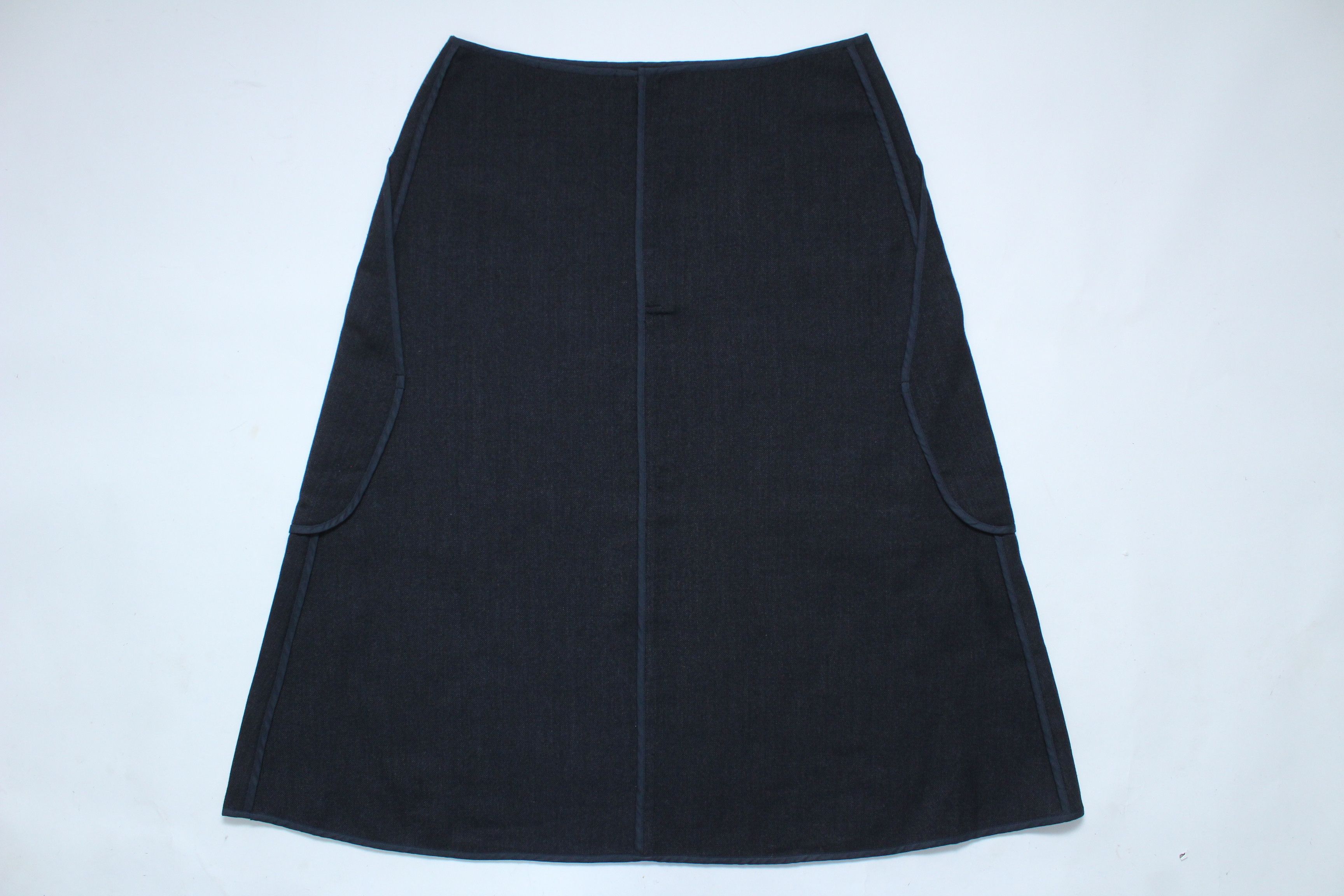 SOFIE D'HOORE Sofie D'Hoore 100% Wool Panel Midi Skirt Ink Blue Size 38 Size 26" / US 2 / IT 38 - 5 Thumbnail