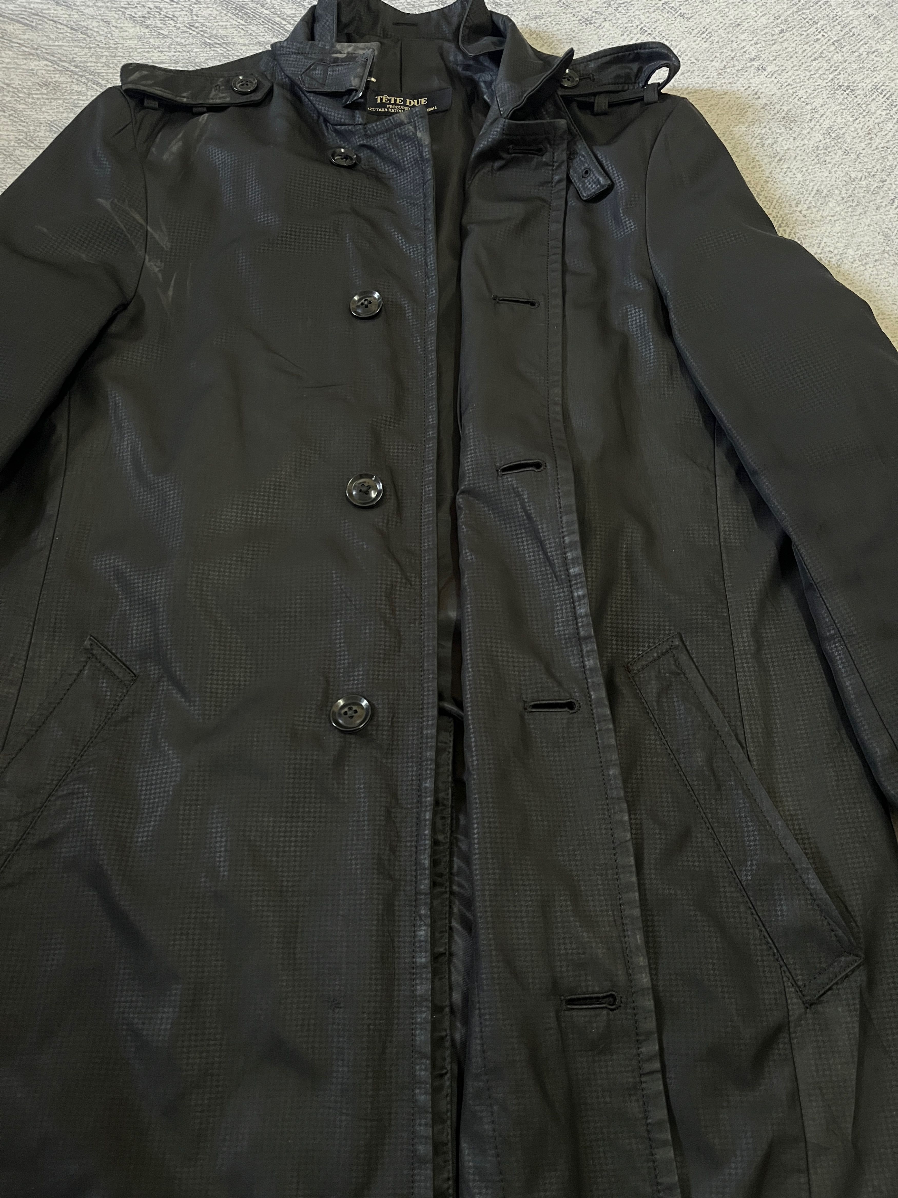 Tete Homme Tete Due by Kazutaka Katoh Waxed Trench Coat Size US L / EU 52-54 / 3 - 16 Thumbnail