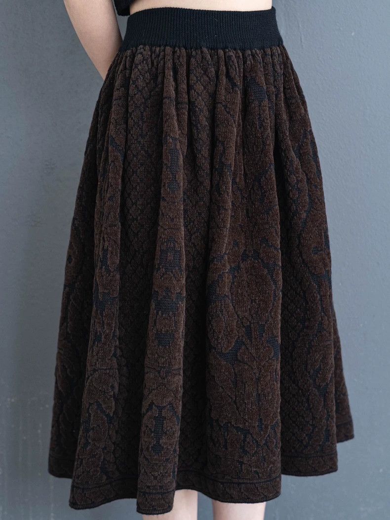 Kenzo KENZO Brown embossed fleece half dress Size 25" / US 0 / IT 36 - 2 Thumbnail