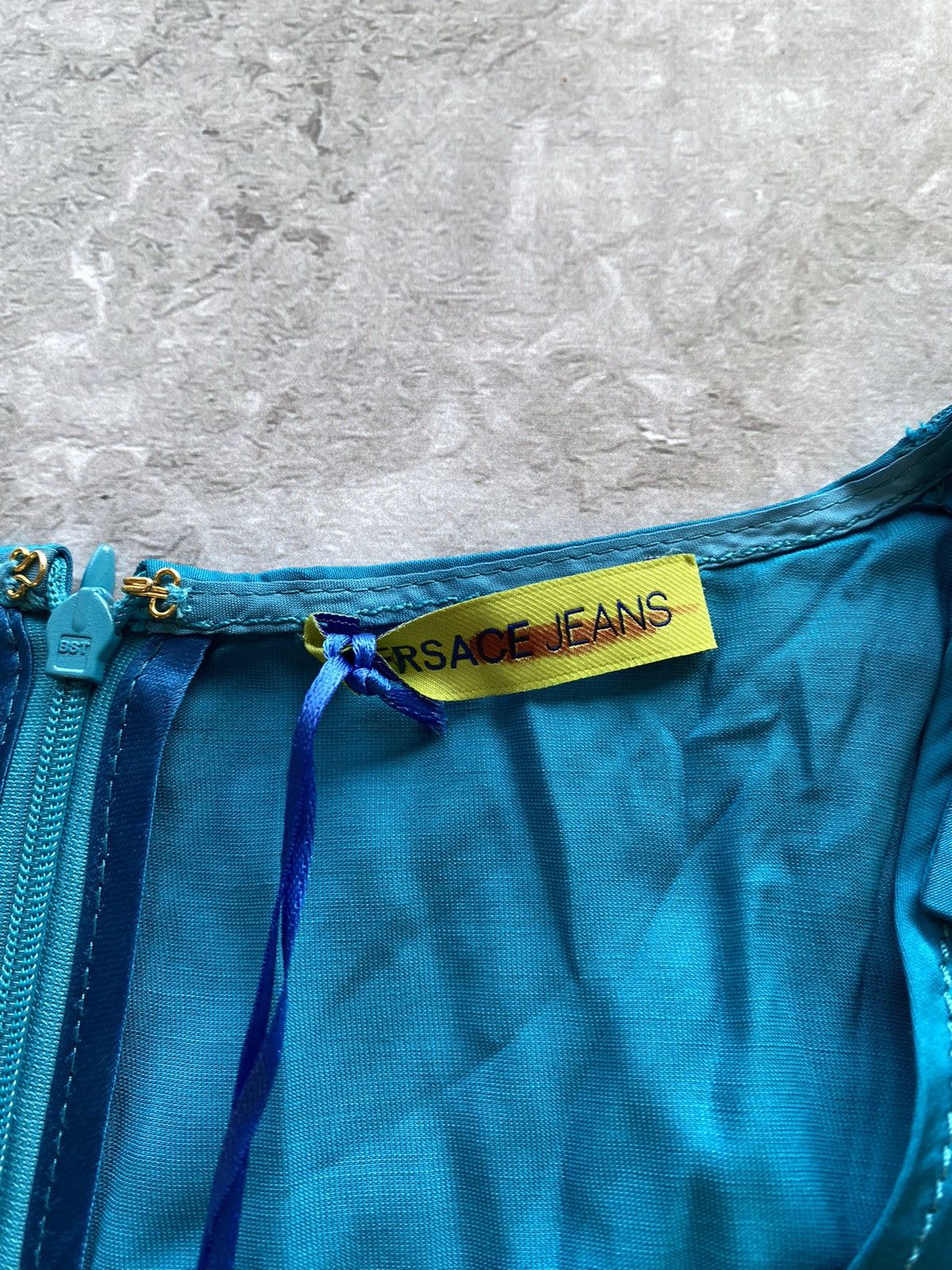 Designer × Versace × Versace Jeans Couture RRP 400€! New Versace Jeans Couture Blue Midi Dress Luxury Size M / US 6-8 / IT 42-44 - 5 Thumbnail