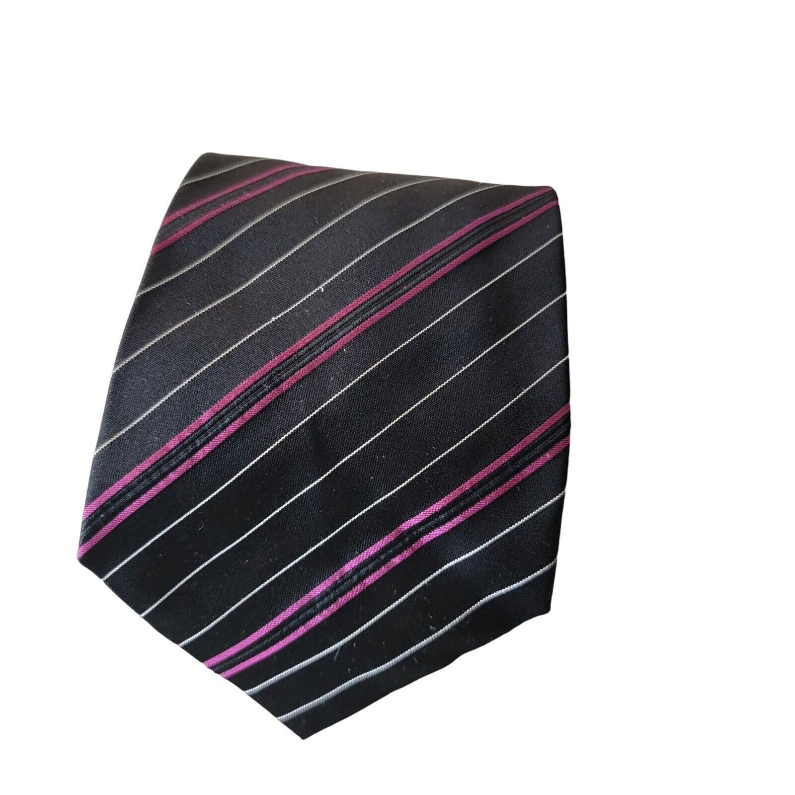Ralph Lauren Ralph Lauren Purple Label 100% Silk Repp Neck Tie Mens Black Size ONE SIZE - 2 Thumbnail