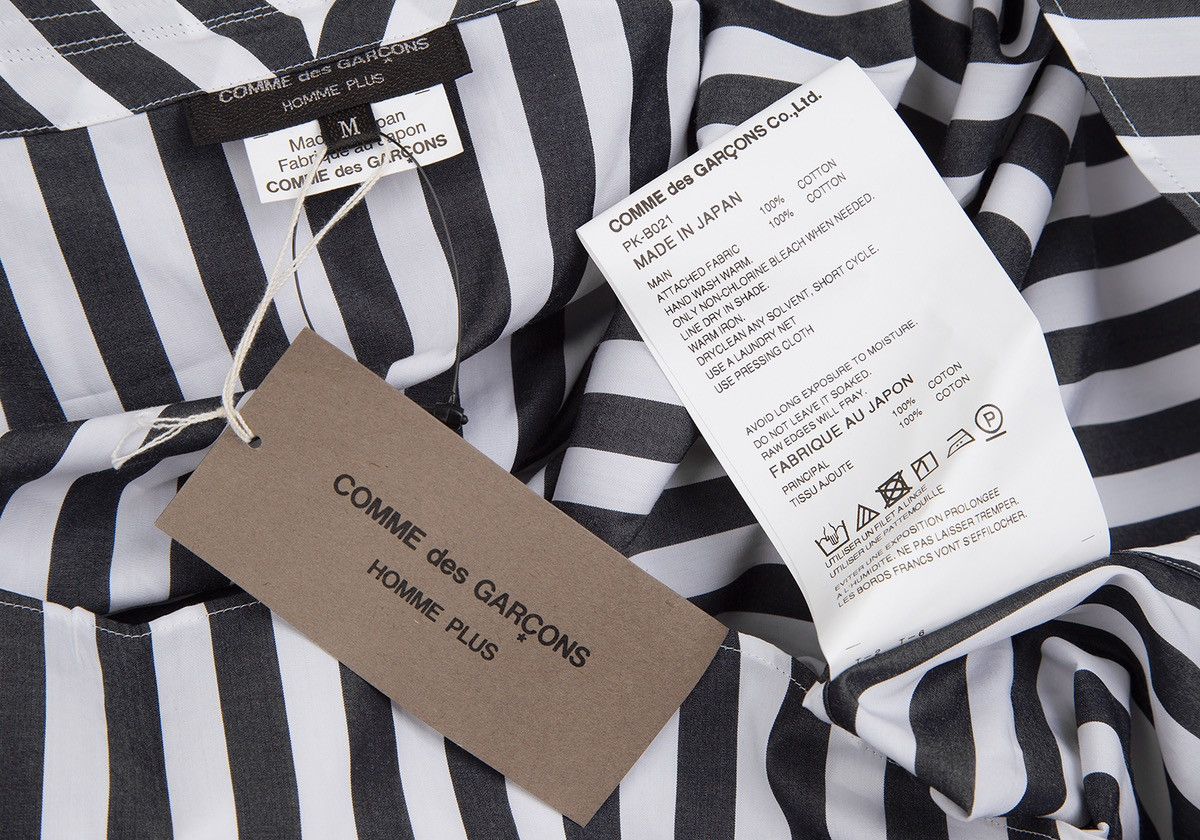 Comme des Garcons × Comme des Garcons Homme Plus Comme des Garcons Homme Plus Zig Zag Collar Stripe Shirt M Size US M / EU 48-50 / 2 - 11 Thumbnail