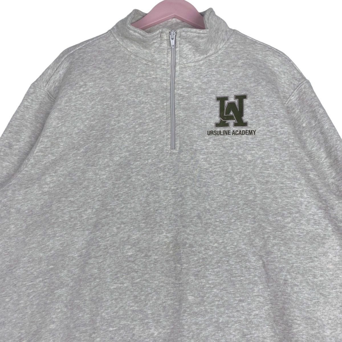 Designer × Vintage Ursuline Academy Half Zip Sweatshirt Pullover Jumper Size US XL / EU 56 / 4 - 2 Thumbnail