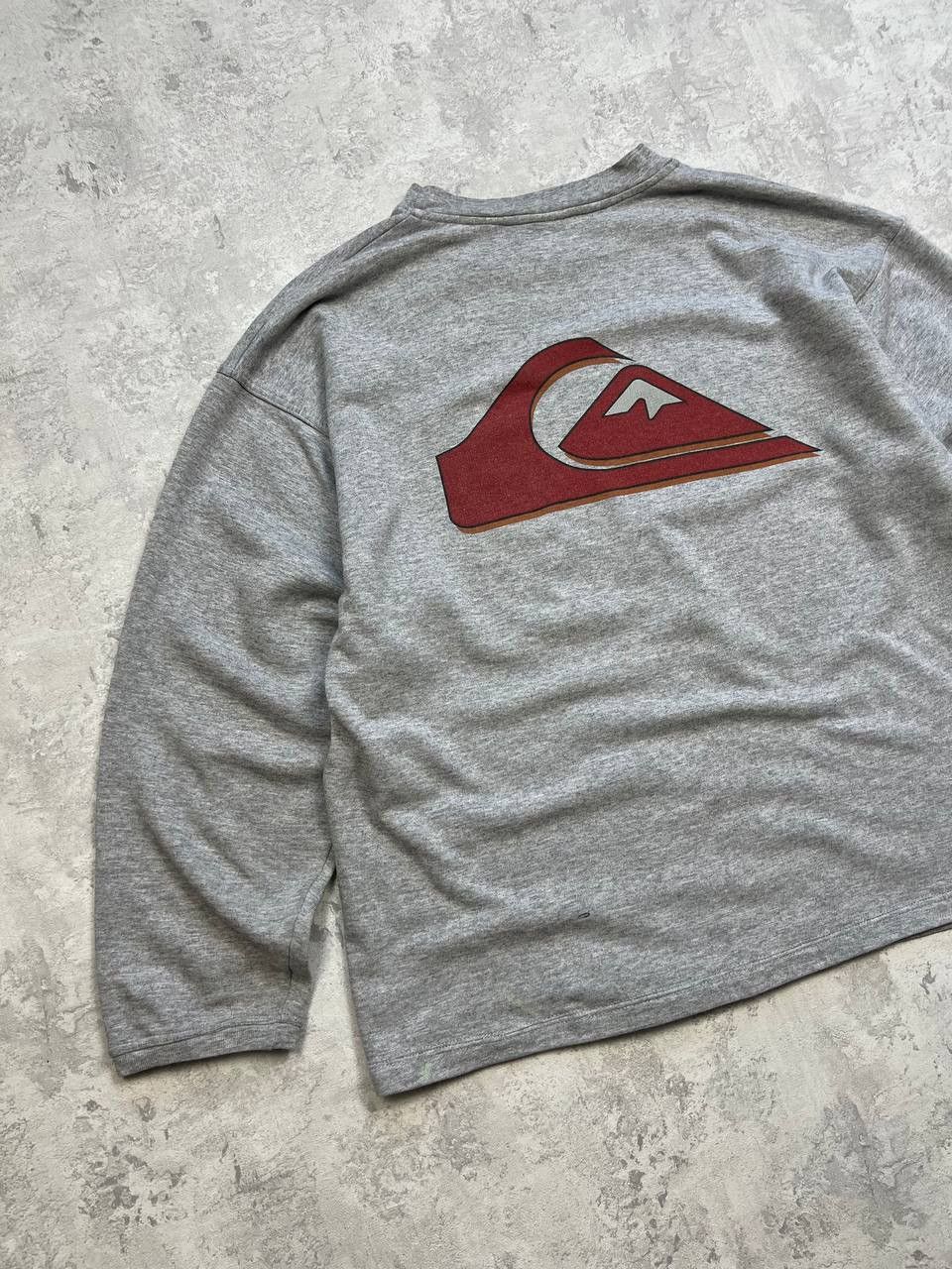 Quiksilver Vintage Quiksilver Gray Sweatshirt Big Logo Size US XL / EU 56 / 4 - 7 Thumbnail