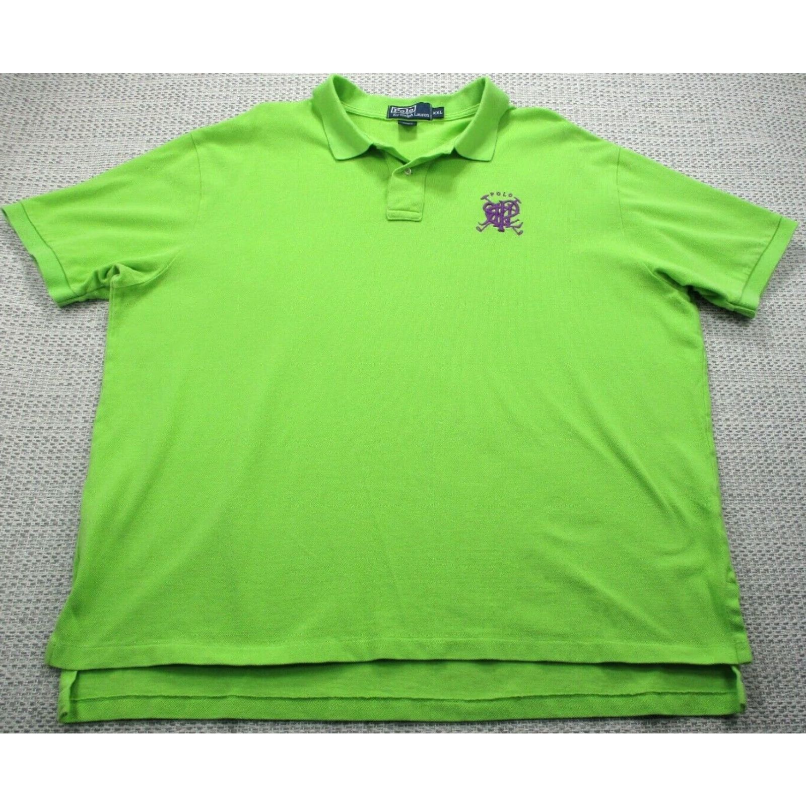 Ralph Lauren Polo Ralph Lauren Rugby Polo Shirt Mens Regular Fit 2XL Green Script Polo Shirt Size US XXL / EU 58 / 5 - 2 Thumbnail