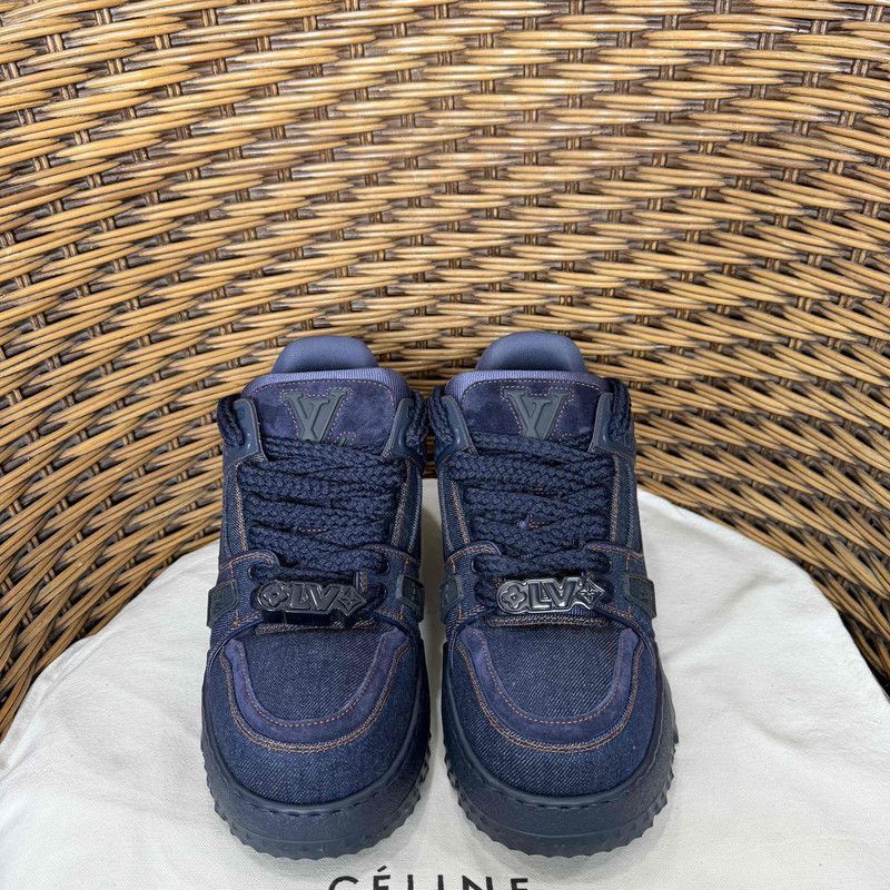 Louis Vuitton Louis Vuitton Denim Trainer Maxi Low-Top Sneakers -2508 Size US 8.5 / EU 41-42 - 2 Thumbnail
