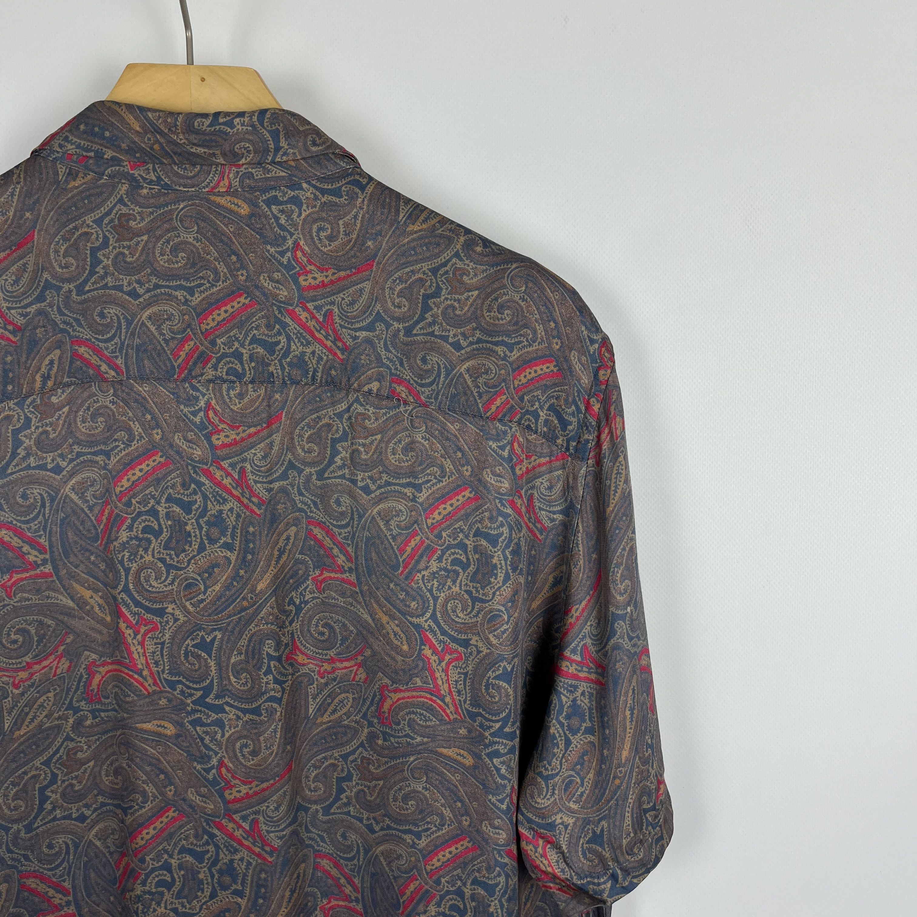 Allsaints AllSaints Oslo Paisley Crazy Art SS Button Up Shirt Size US XS / EU 42 / 0 - 15 Thumbnail