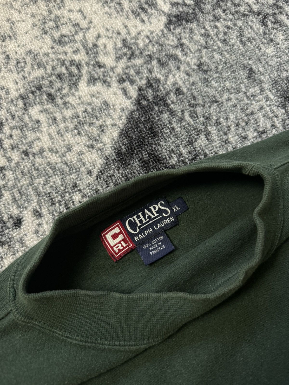 Chaps × Chaps Ralph Lauren × Ralph Lauren Vintage Chaps Ralph Lauren Sweatshirt Basic Green Y2K 90s Size US XL / EU 56 / 4 - 4 Thumbnail