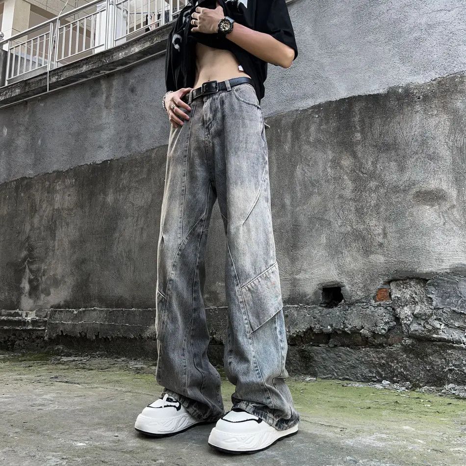Japanese Brand × Jean Retro loose straight leg spliced jeans Size US 32 / EU 48 - 2 Thumbnail