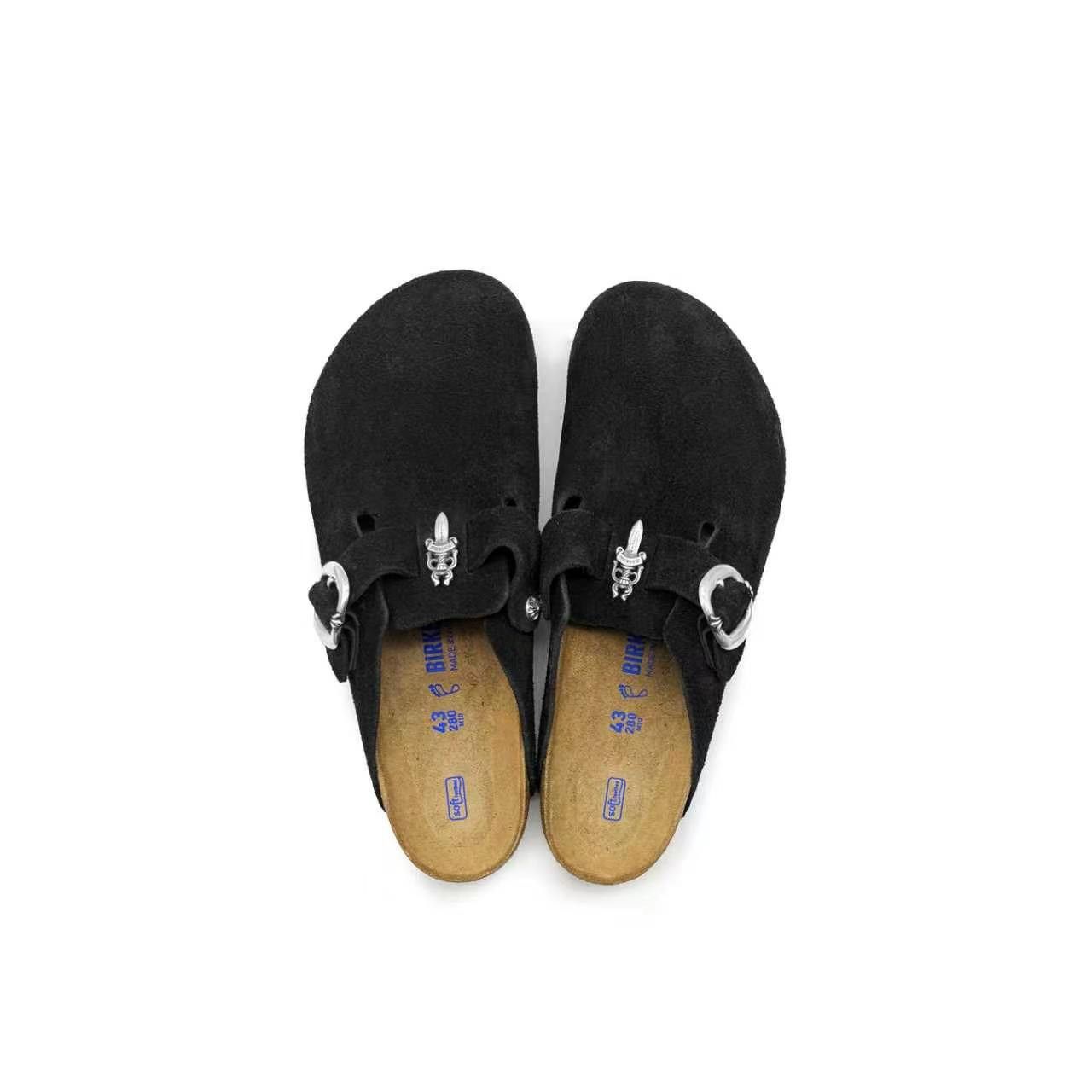 Chrome Hearts Chrome Hearts Birkenstock Silver Dagger Buckle Suede Sandals Size US 10 / EU 43 - 1 Thumbnail