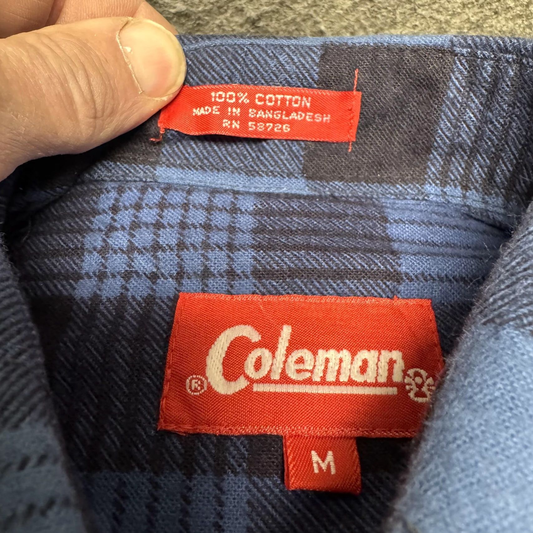 Lumberjack Coleman Flannel Shirt M Medium Men Blue Plaid Cotton Button-Up Long Sleeve Size US M / EU 48-50 / 2 - 6 Thumbnail