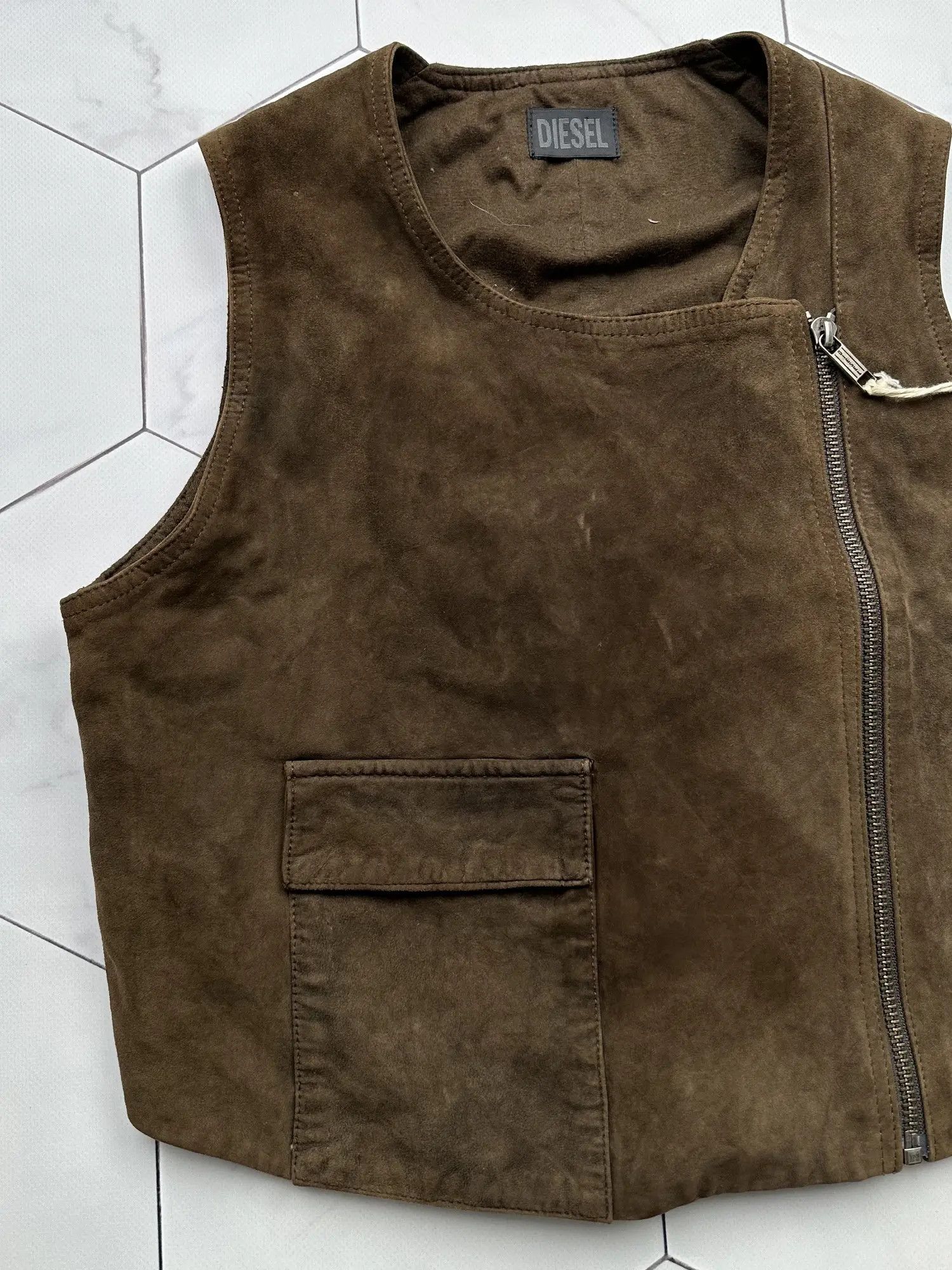 Diesel Diesel Vintage Suede Leather With Zipped Vest (B243) Size S / US 4 / IT 40 - 2 Thumbnail