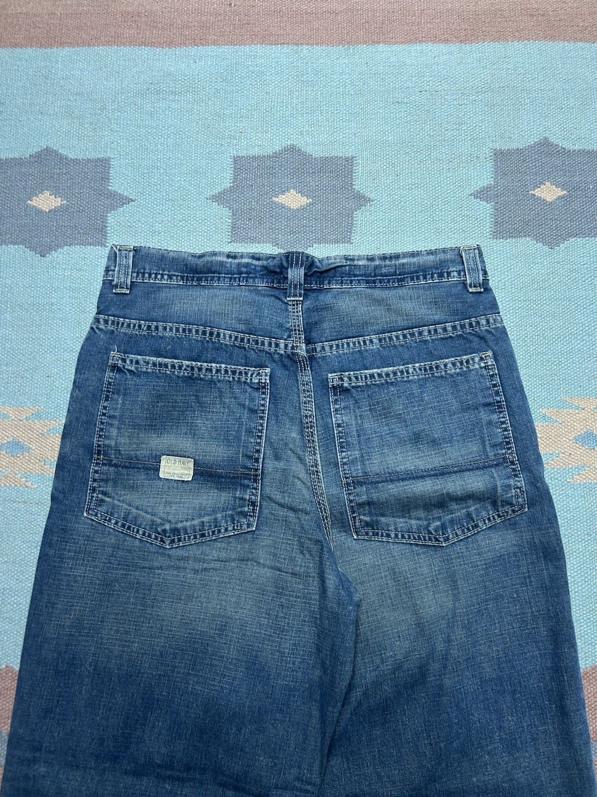 Vintage Vtg y2k old navy mechanics jeans baggy wide workwear 32x30 Size US 32 / EU 48 - 4 Thumbnail